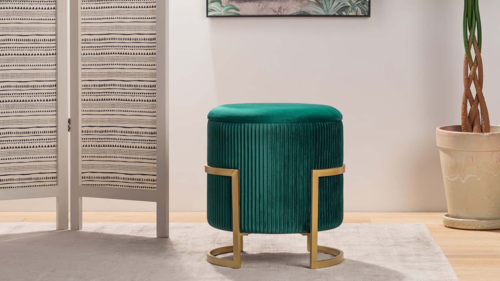 Pouf in velluto