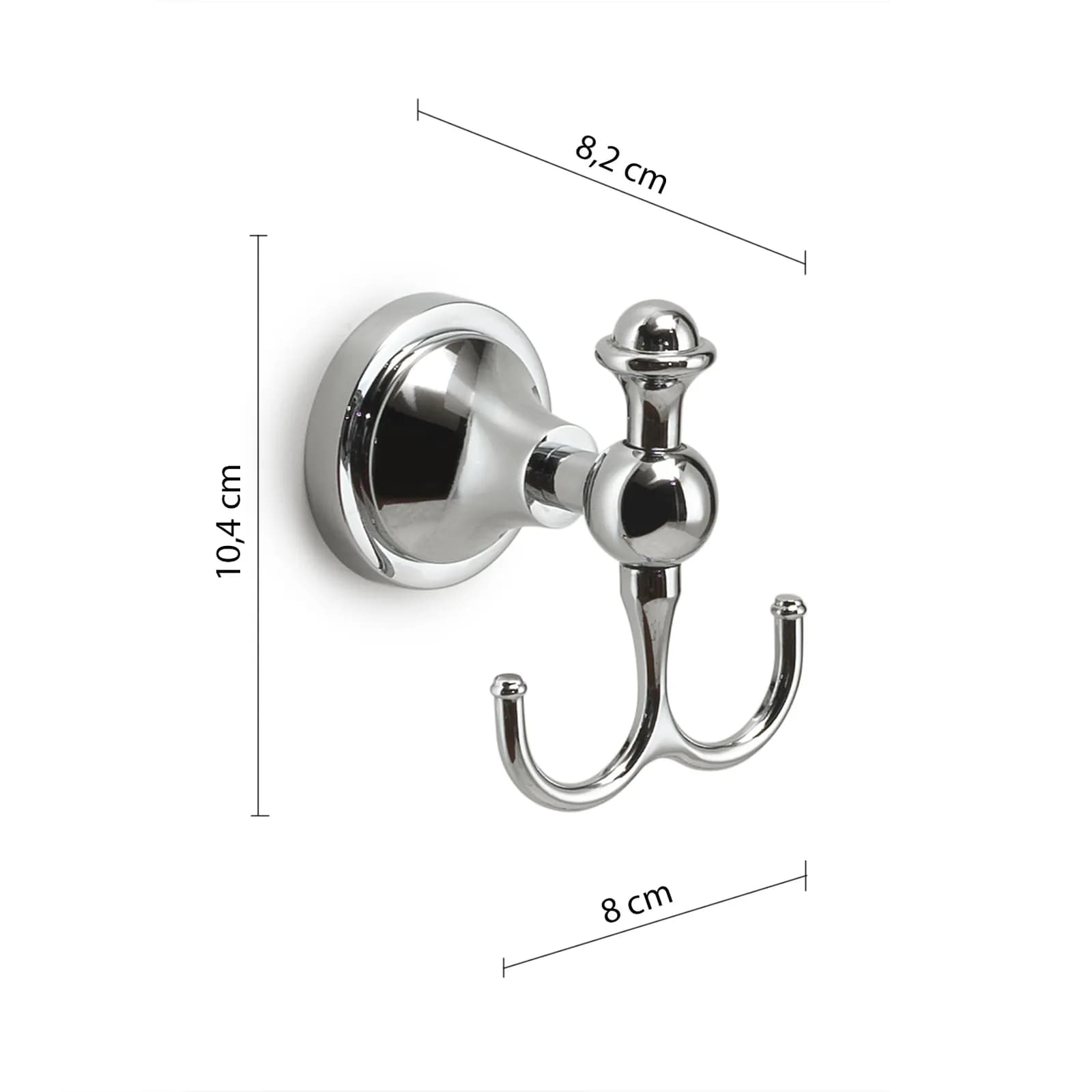 Appendiabiti doppio in acciaio inox - Nevis di Gedy