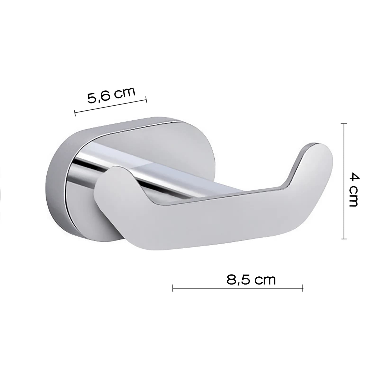 Appendino doppio in acciaio inox e cromall - Bernina di Gedy