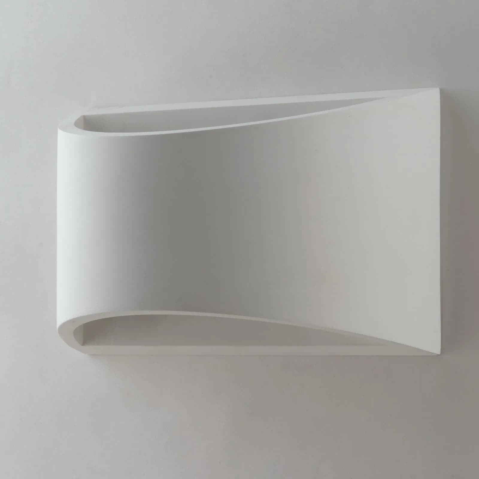 Applique 19,9x8x11,5h cm in gesso verniciabile bianco