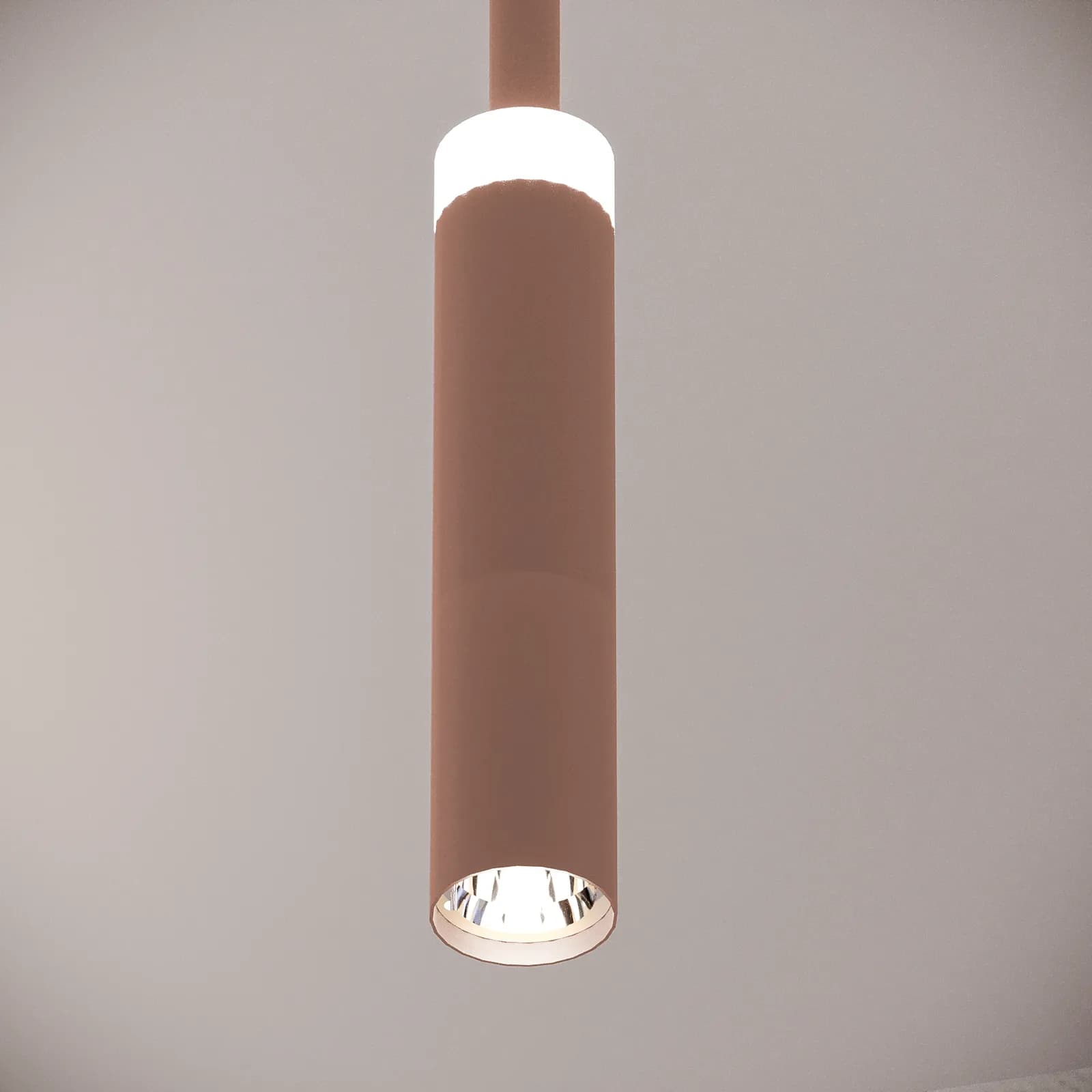 Applique 400 cm con cavo regolabile in alluminio color bronzo rosato