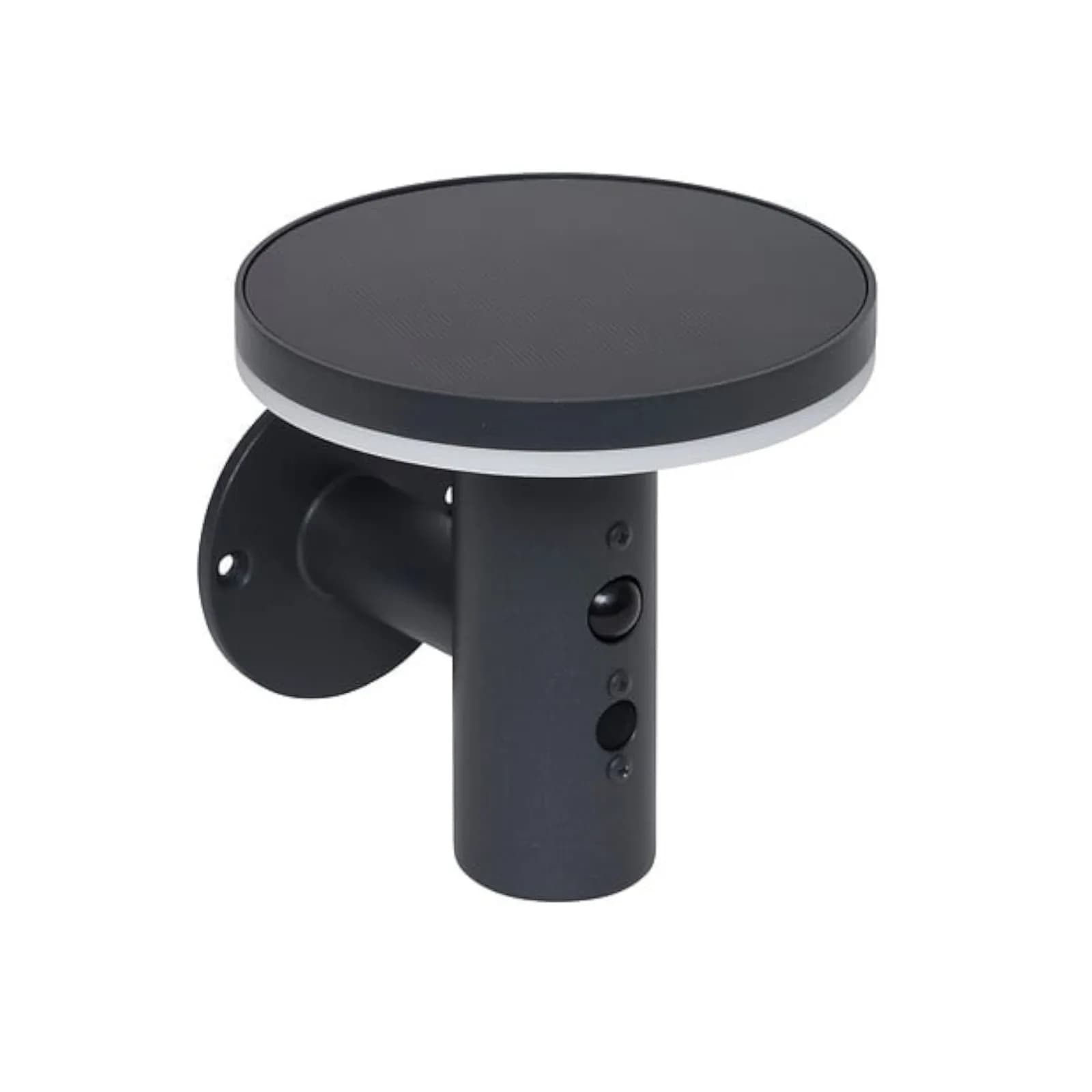 Applique da parete solare rotonda 15 cm in alluminio grafite - Falko