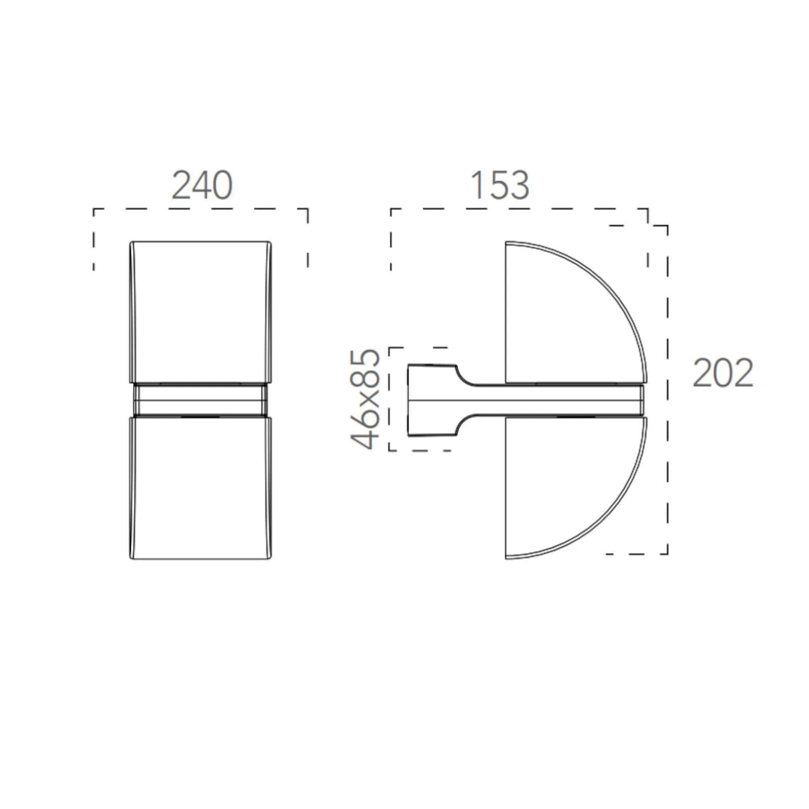 Applique LED da esterno regolabile 15,3x20,2 cm in alluminio goffrato antracite