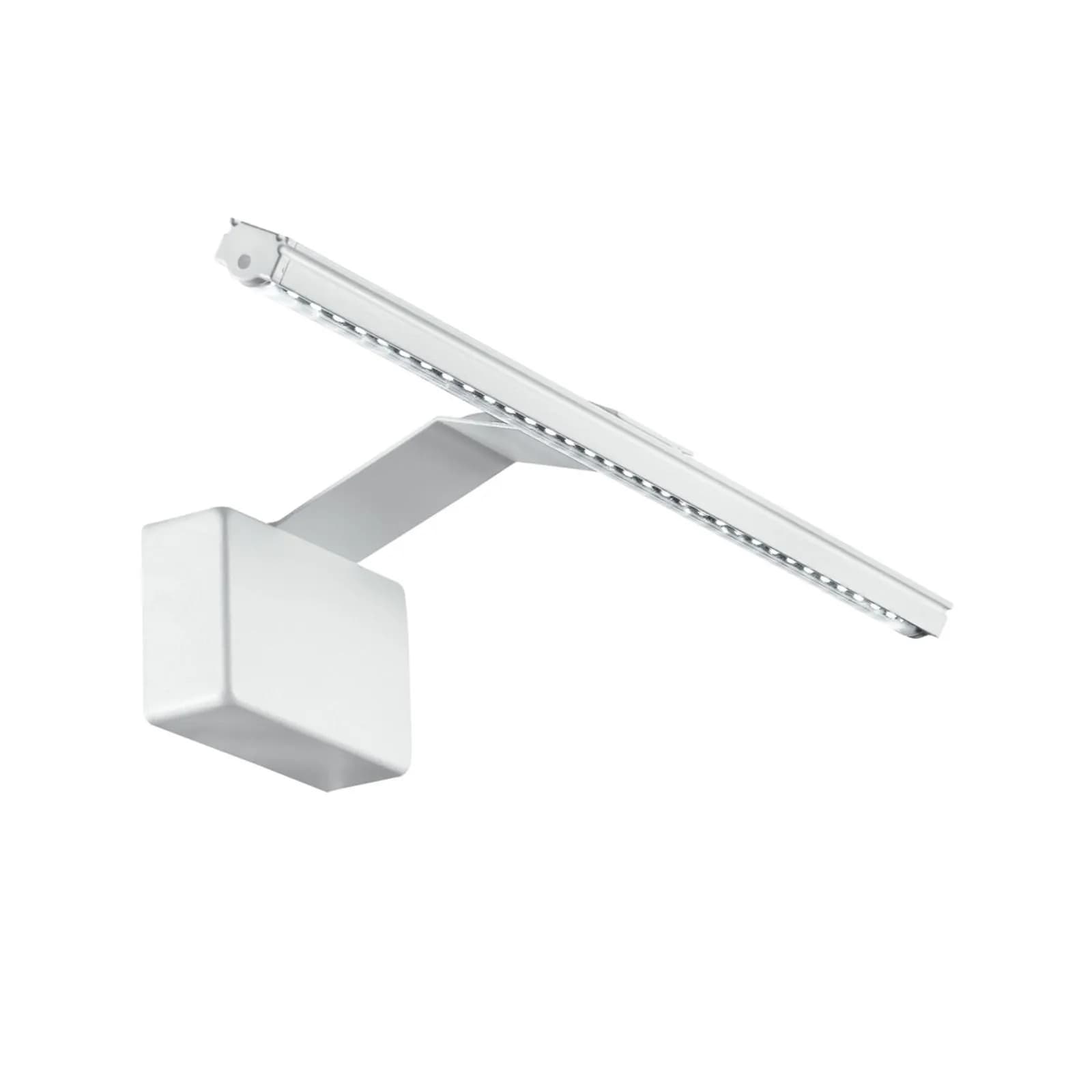 Applique LED da interno 30,5x10 cm alluminio goffrato bianco