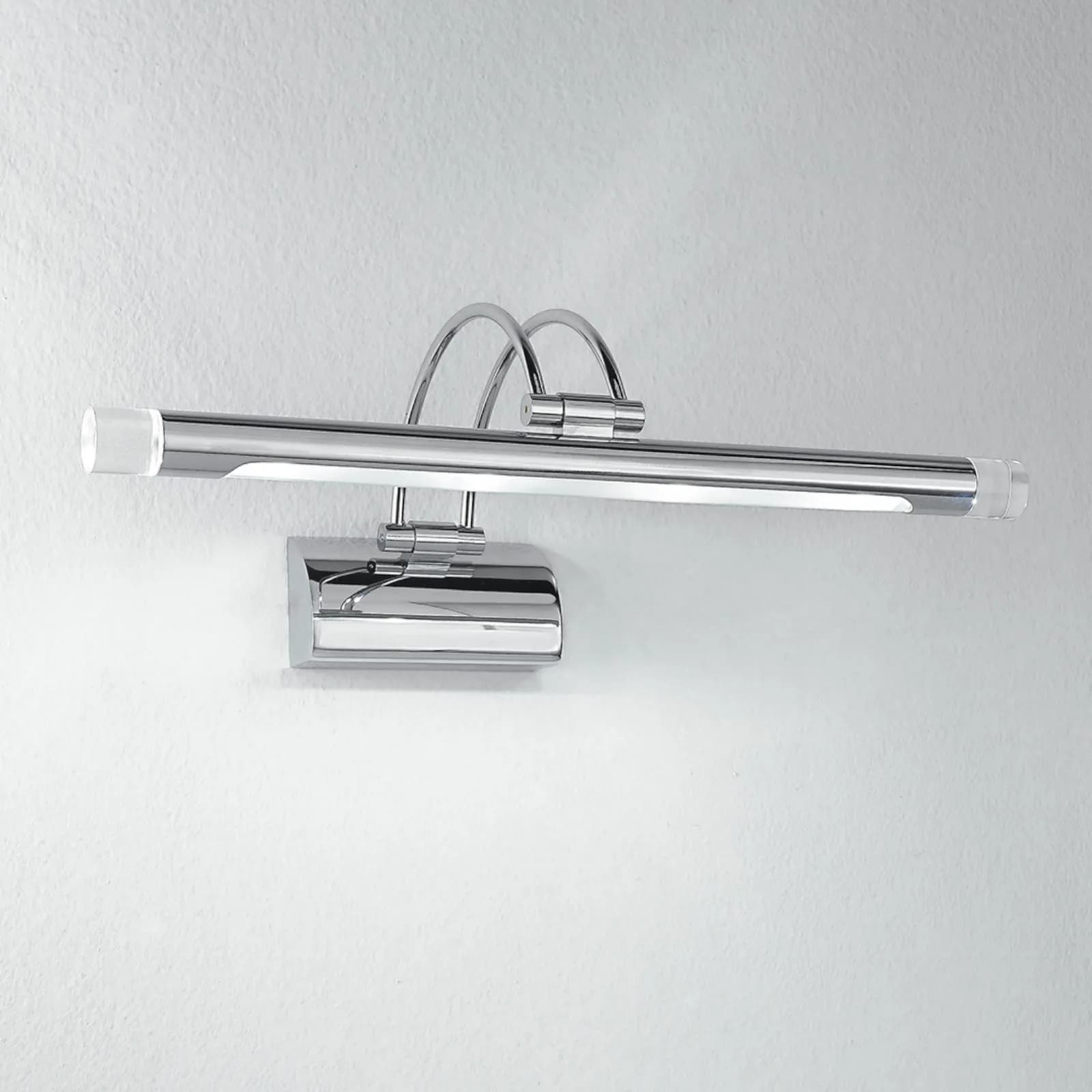 Applique LED da interno 40,3x12 cm metallo cromato