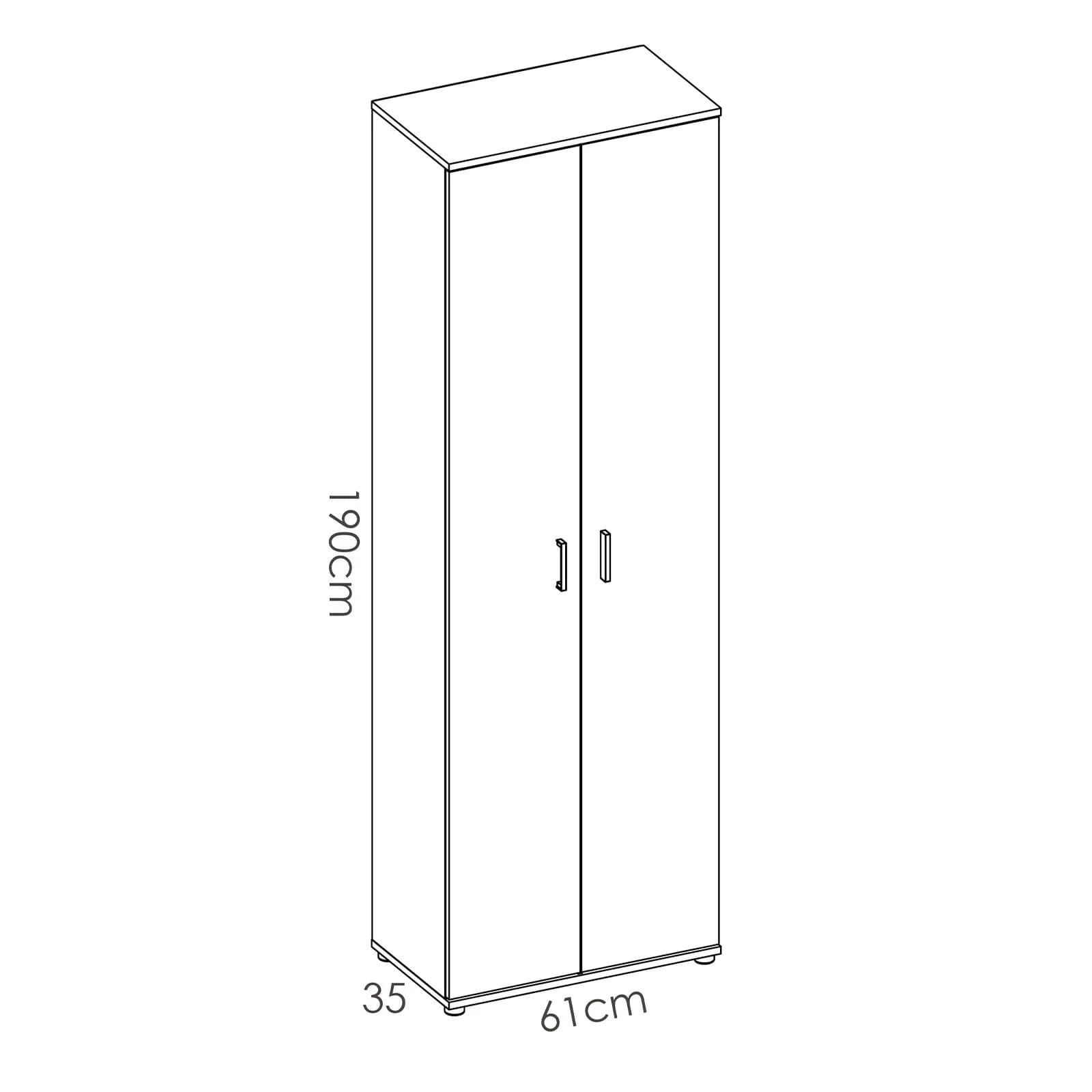Scarpiera 61x190 h cm in legno bianco con 6 ripiani - Dagen