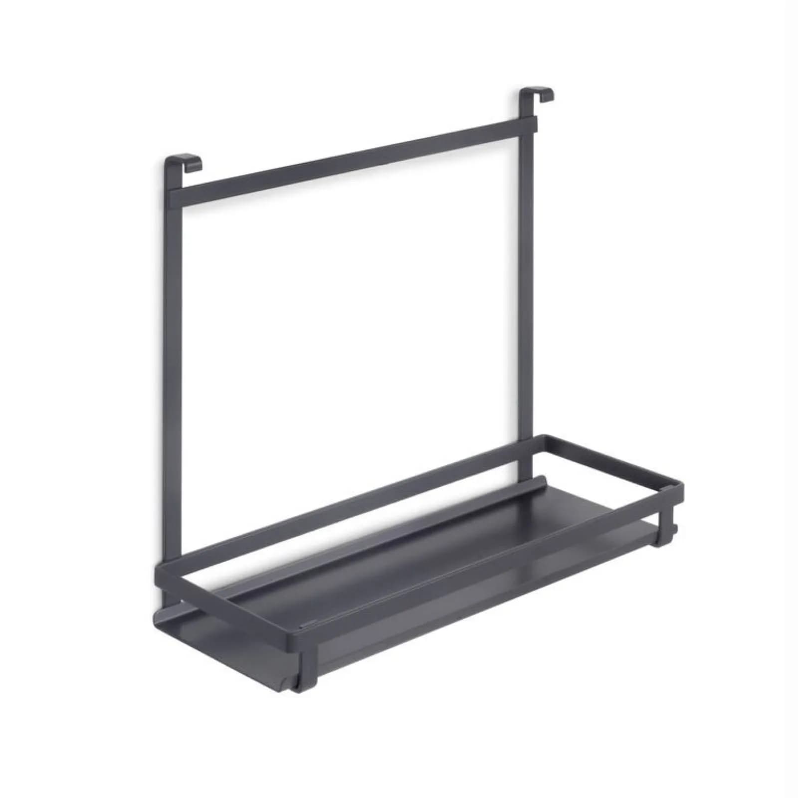 Barra portautensili da cucina 110 cm in alluminio antracite e 3 accessori in acciaio - Tensyo