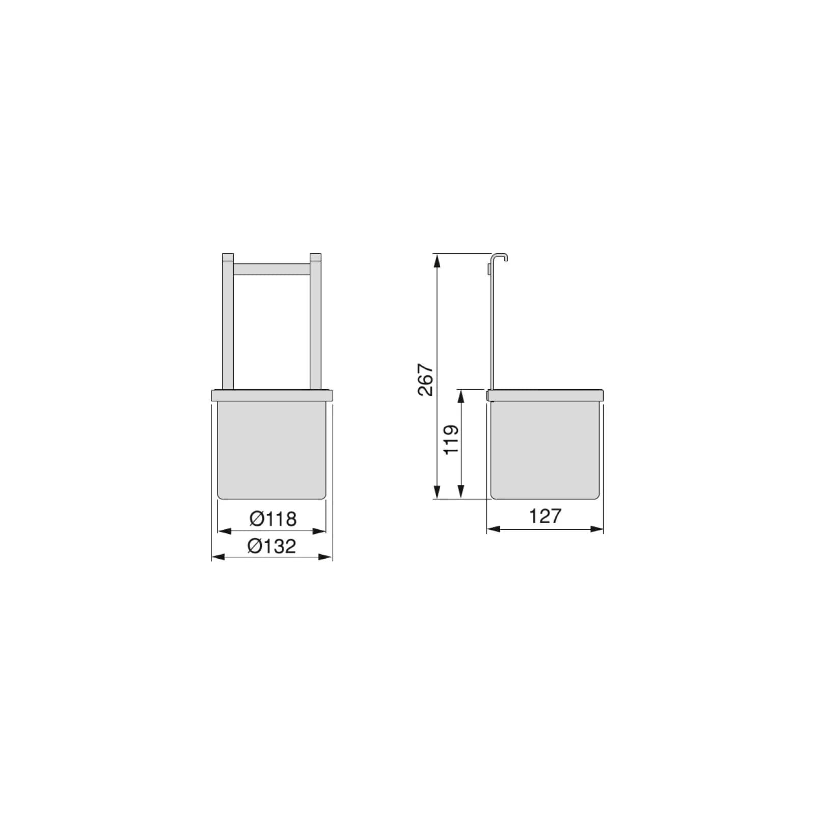 Barra portautensili da cucina 110 cm in alluminio antracite e 3 accessori in acciaio - Tensyo