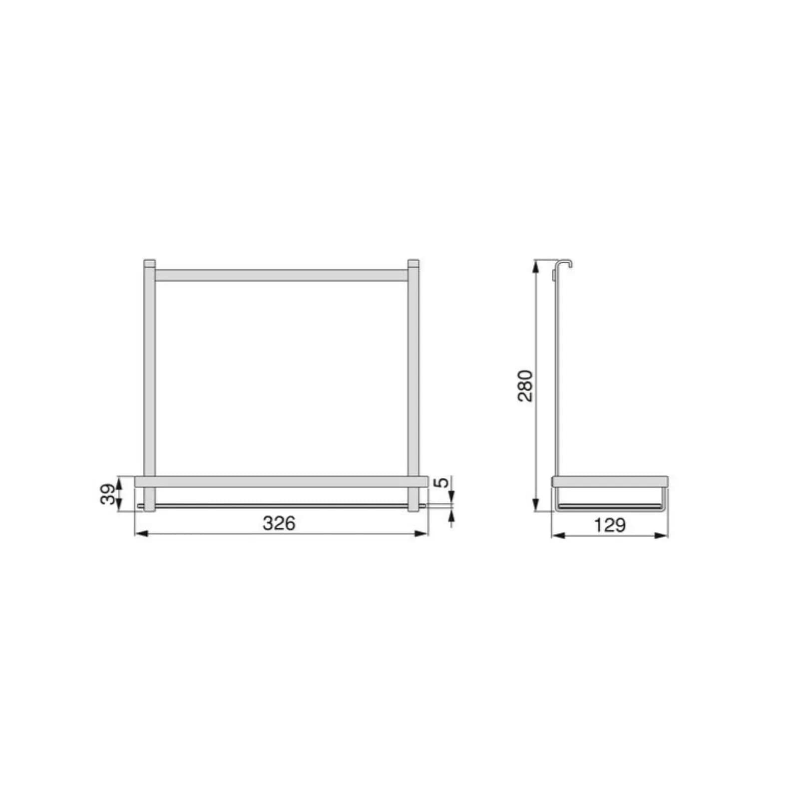 Barra portautensili da cucina 110 cm in alluminio antracite e 3 accessori in acciaio - Tensyo