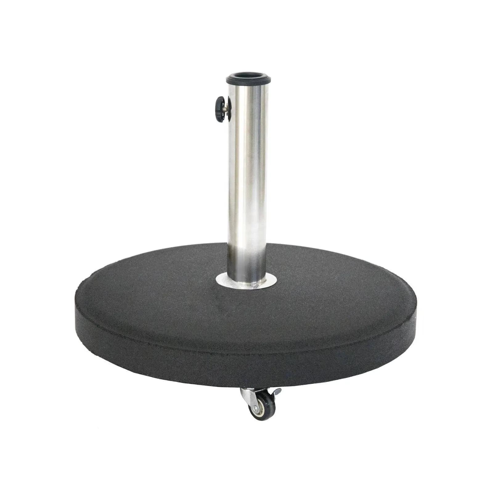 Base ombrellone con ruote rotonda 50 cm da 25 kg in cemento nero - Creteil