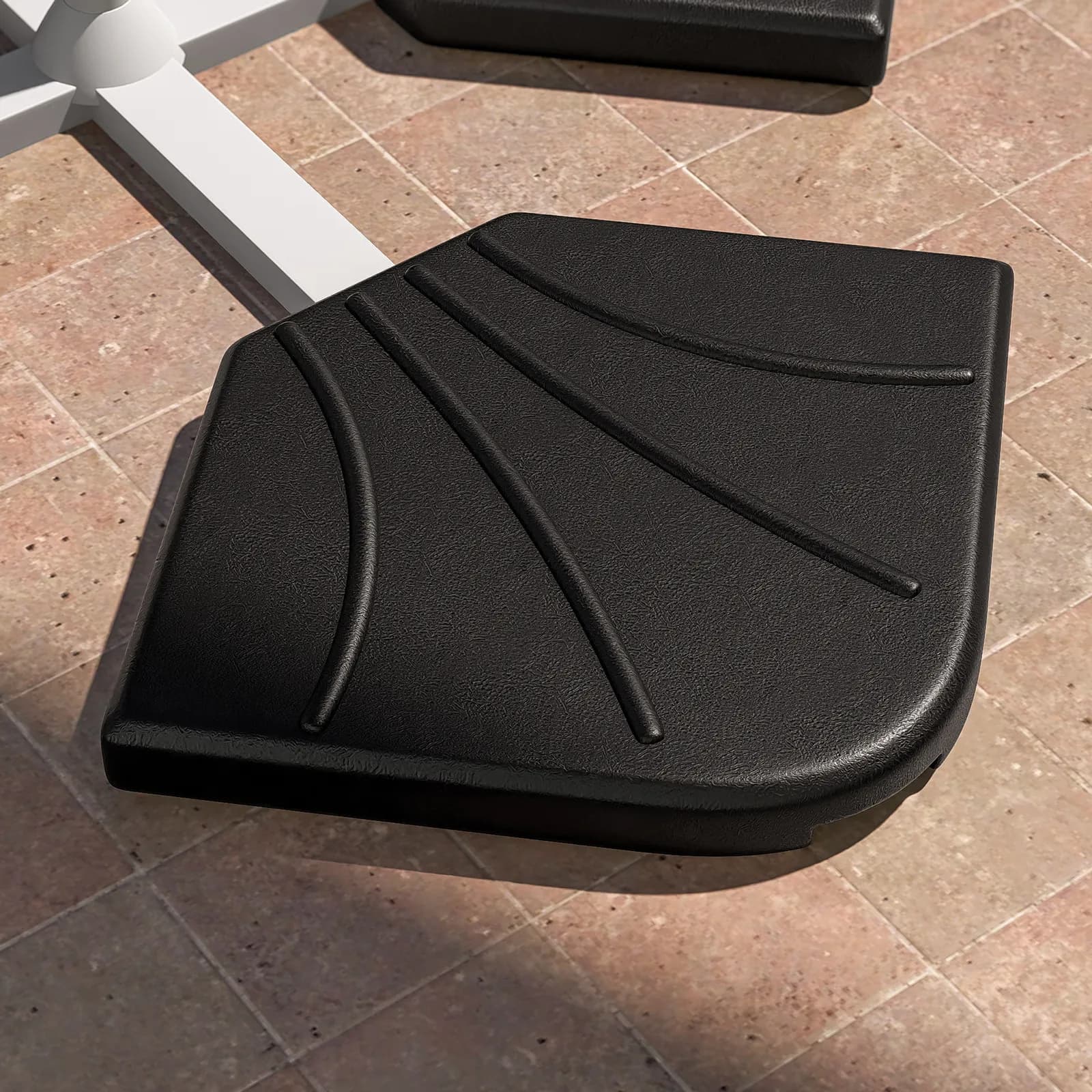 Base per ombrellone laterale set 4 spicchi 100 kg in cemento nero