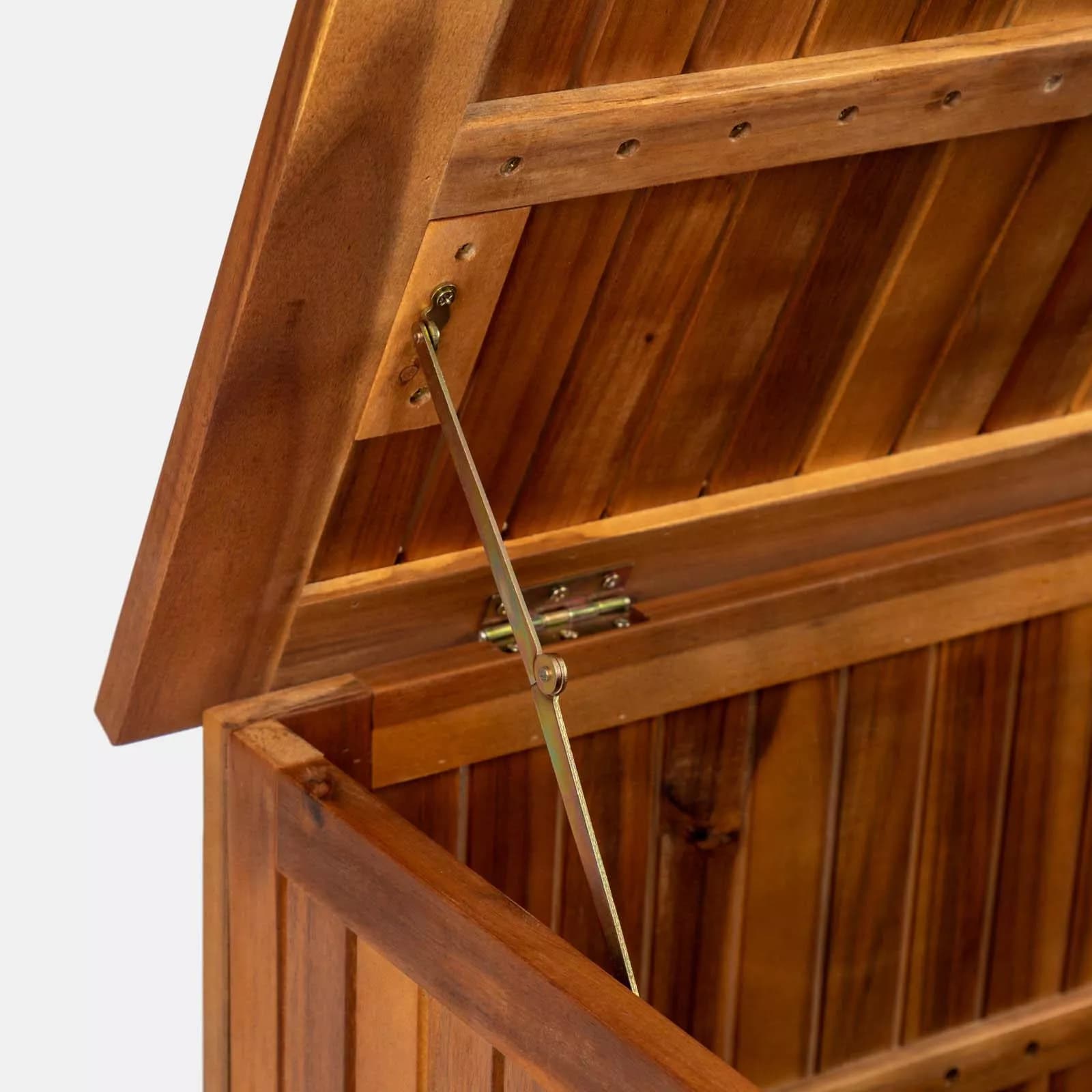 Baule contenitore in legno di acacia con ruote - Paja