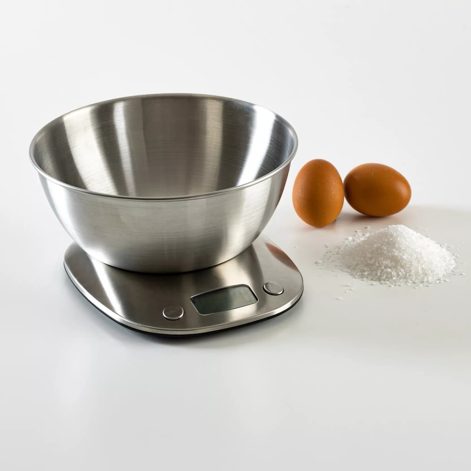 Bilancia alimentare digitale con ciotola in acciaio inox