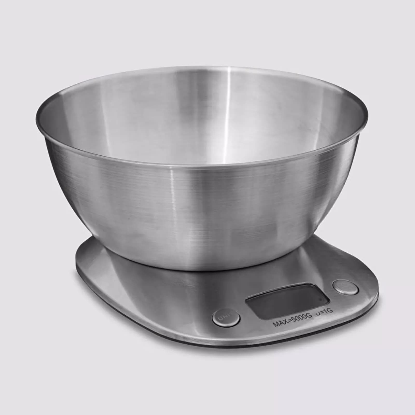 Bilancia alimentare digitale con ciotola in acciaio inox