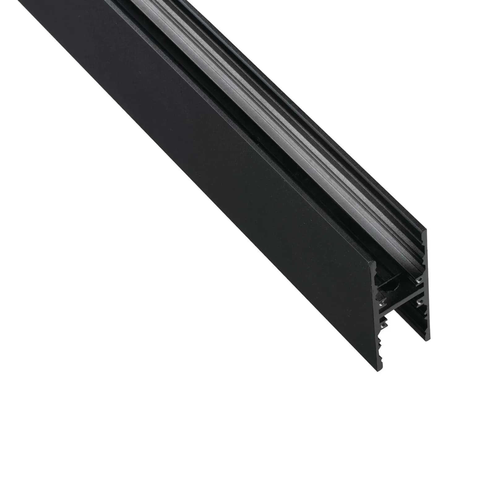 Binario 2 m a doppia emissione in alluminio nero - Power Met