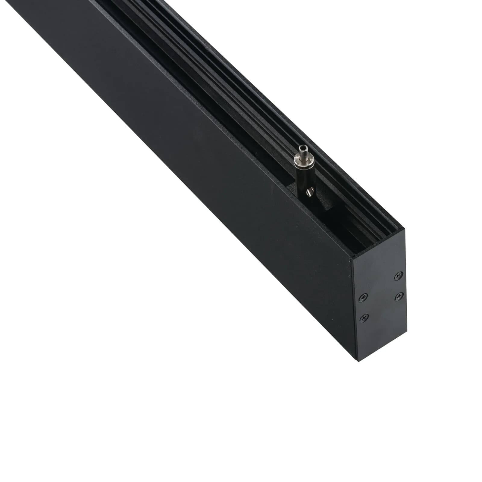 Binario 2 m a doppia emissione in alluminio nero - Power Met