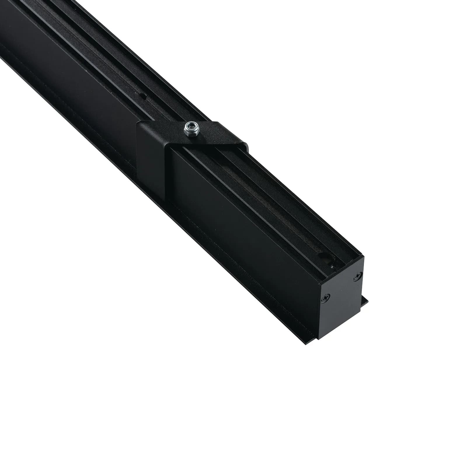 Binario 2 m a incasso con cornice in alluminio nero - Power Inc