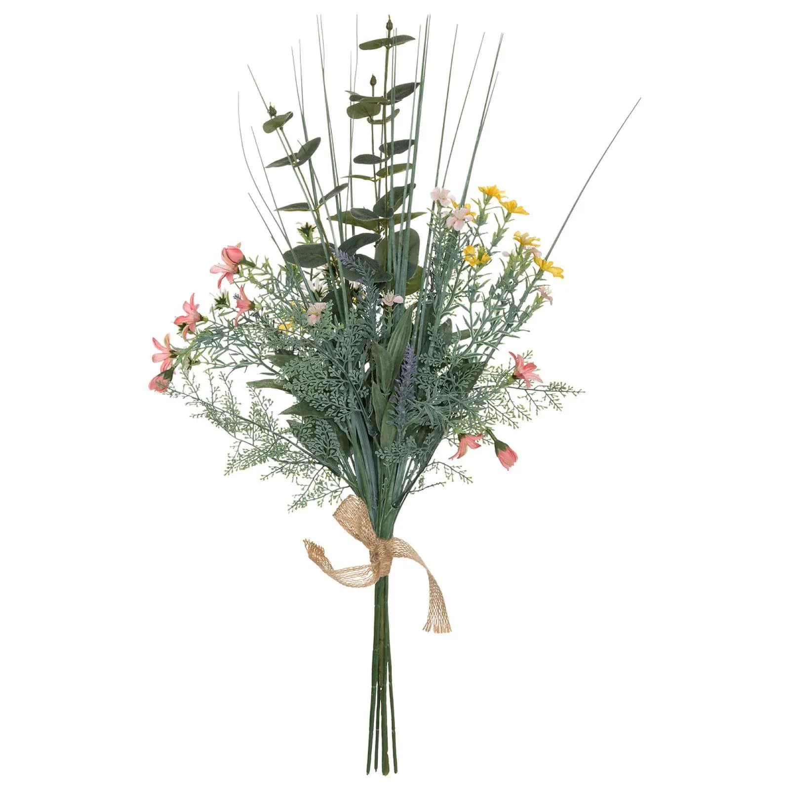 Bouquet di eucalipto artificiale 67h cm con fiori multicolore