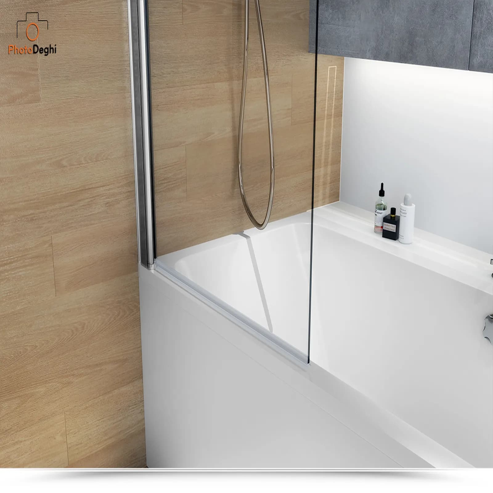 Box doccia sopravasca cm 80 paratia girevole in vetro temperato reversibile - Zenit
