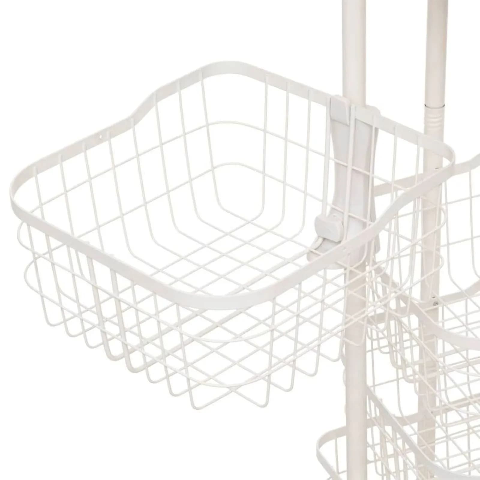 Carrello da cucina 93h cm in acciaio beige con 5 ripiani estraibili