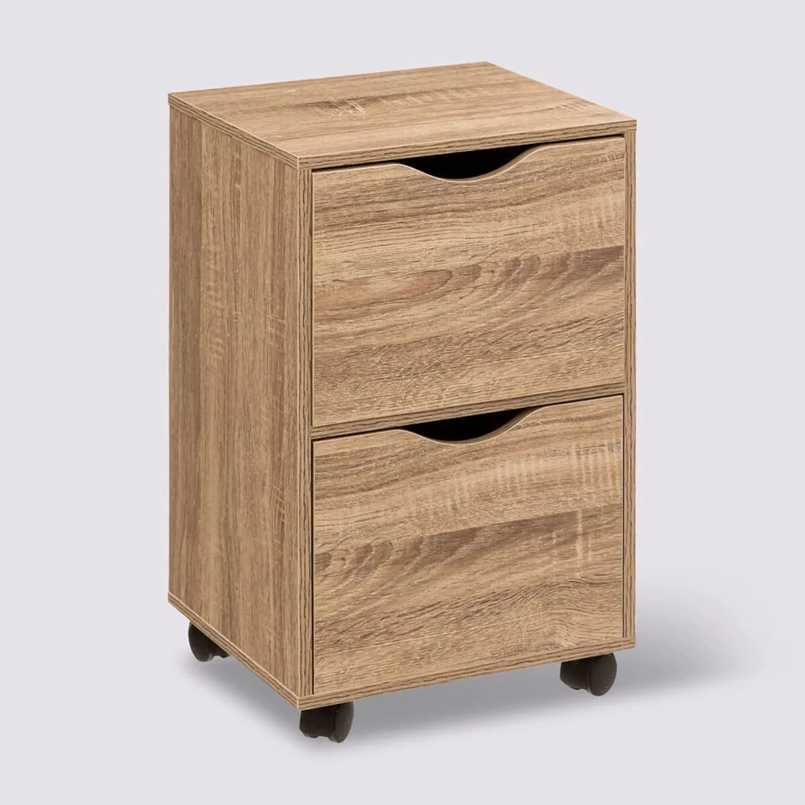 Cassettiera 33x56h cm in legno effetto rovere con 2 cassetti - Bouderie