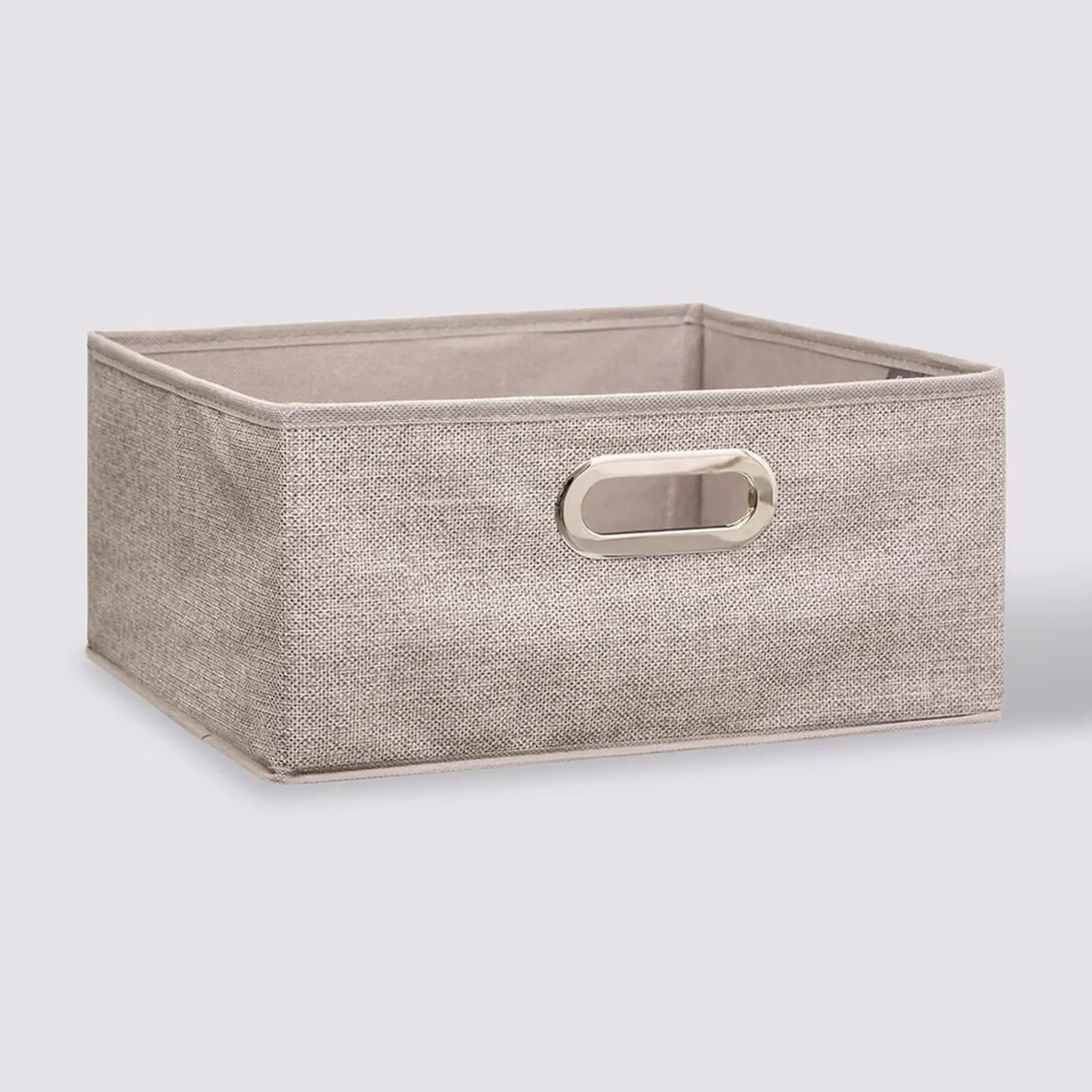 Cesto contenitore 31x15h cm in tessuto beige screziato