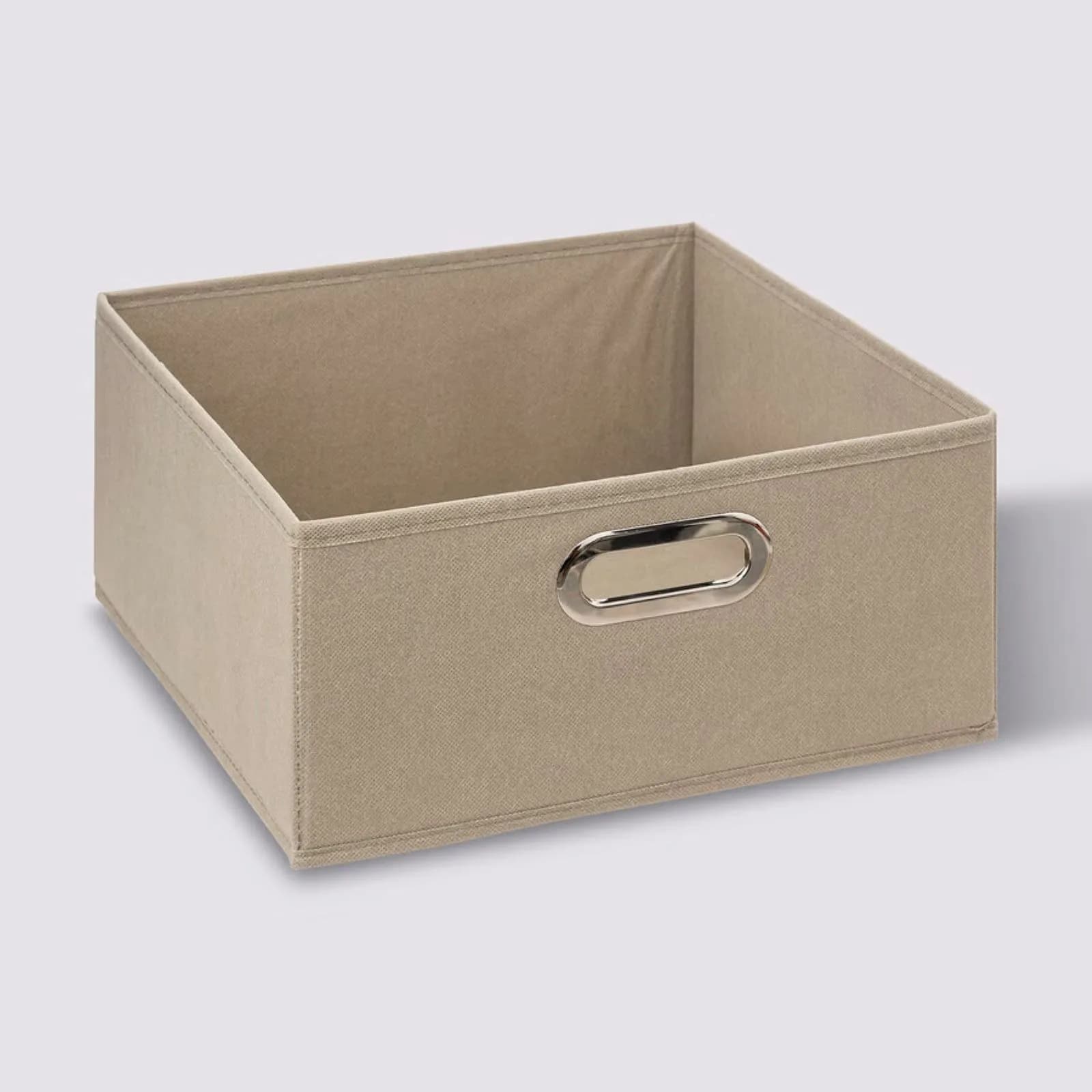 Cesto contenitore 31x15h cm in tessuto tortora