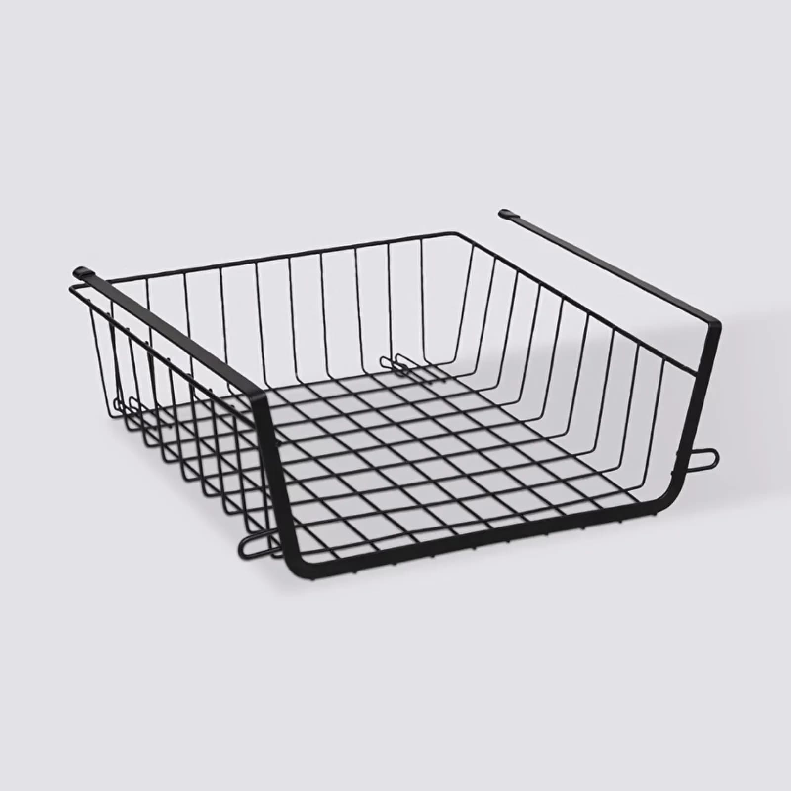 Cesto impilabile sottomensola 32x12h cm in acciaio nero