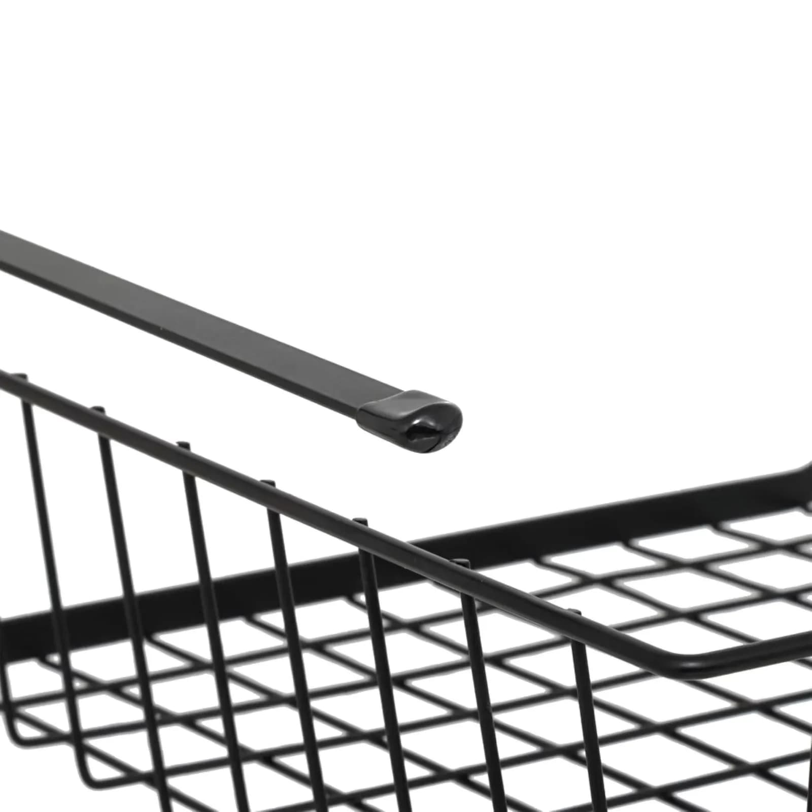 Cesto impilabile sottomensola 32x12h cm in acciaio nero