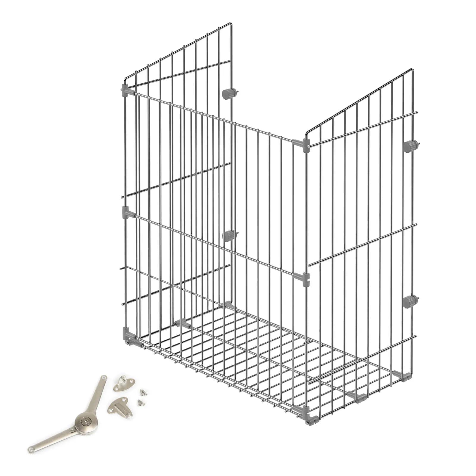 Cesto per lavanderia per moduli da 45 cm in acciaio cromo - Slined