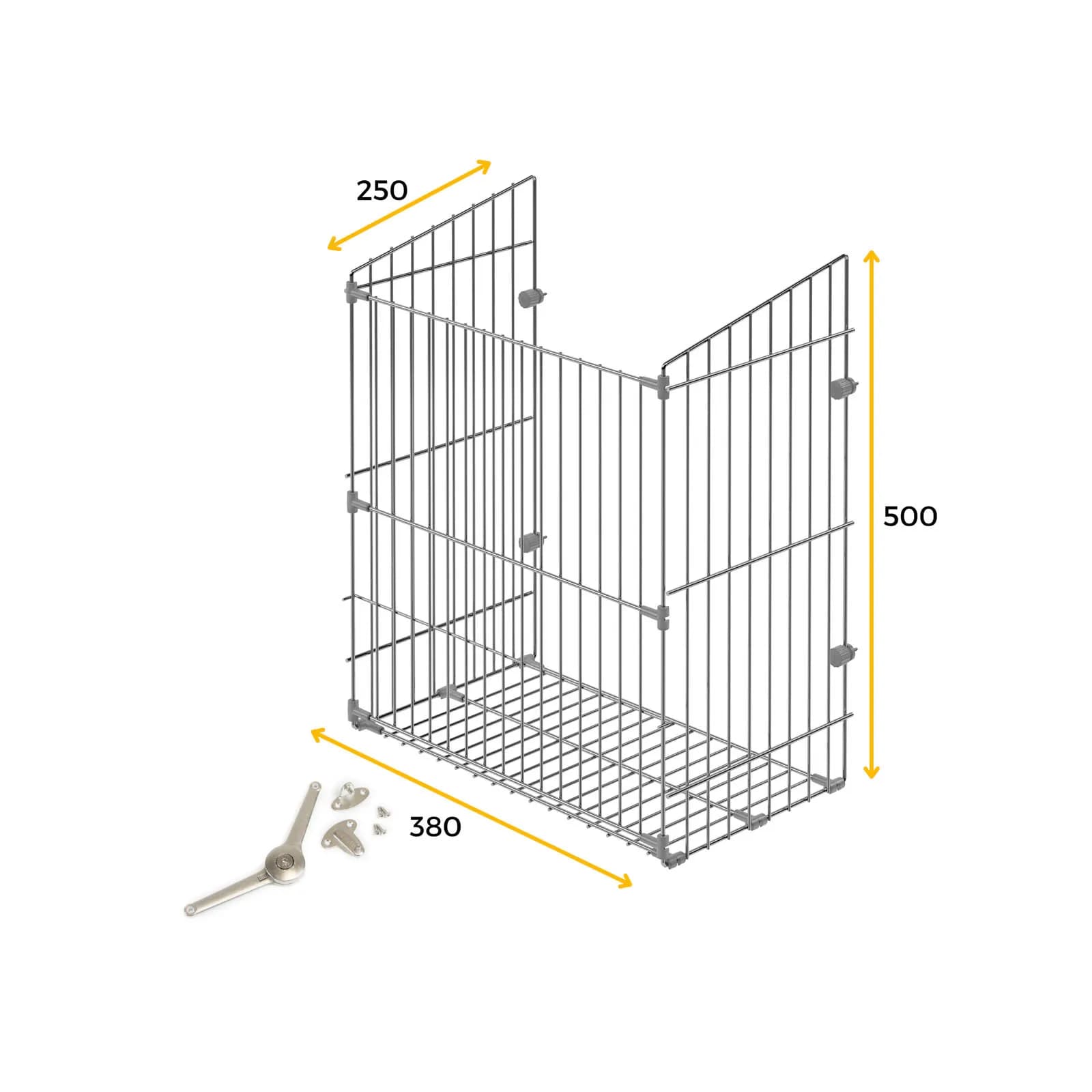 Cesto per lavanderia per moduli da 45 cm in acciaio cromo - Slined