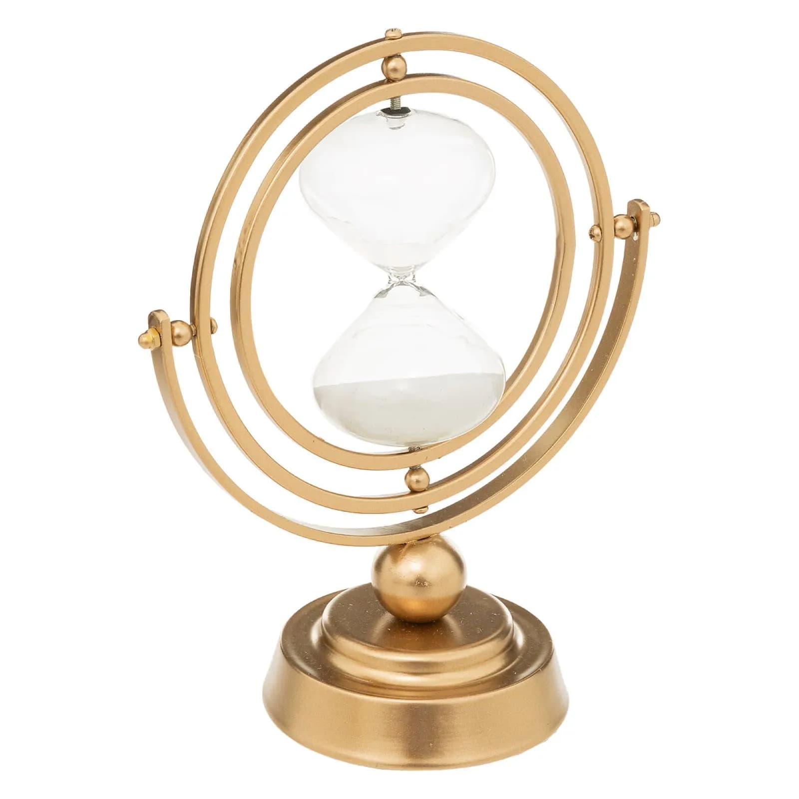 Clessidra decorativa 25h cm in metallo oro