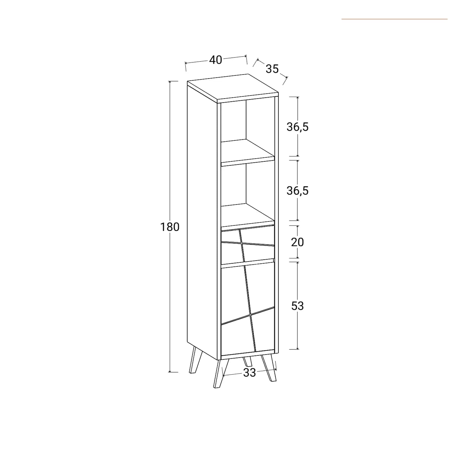Colonna bagno 180 h cm in legno di mindi - Fluire