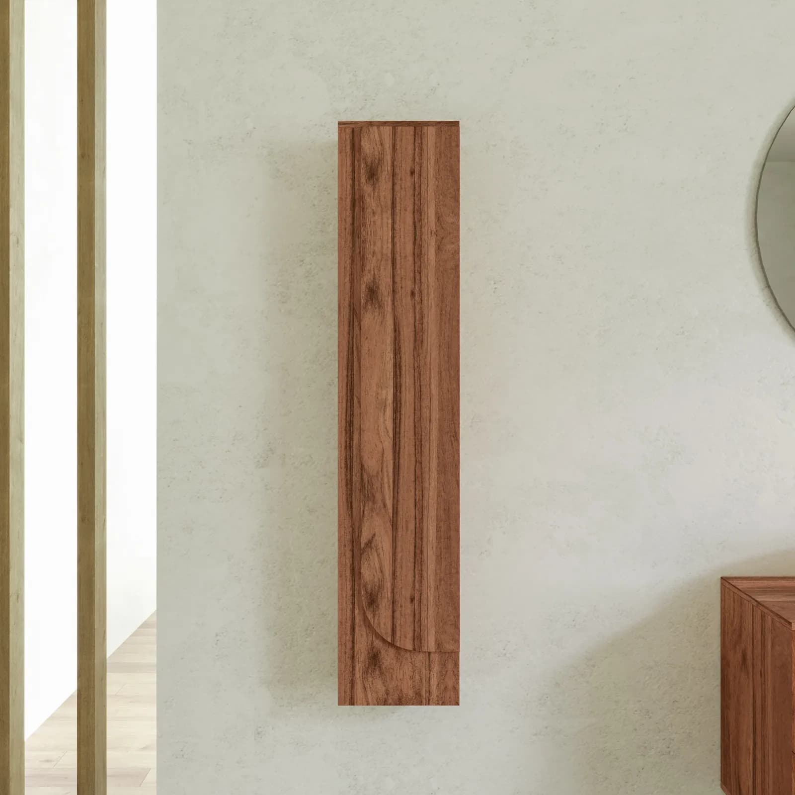 Colonna da bagno sospesa 120h cm in legno di acacia - Artemide