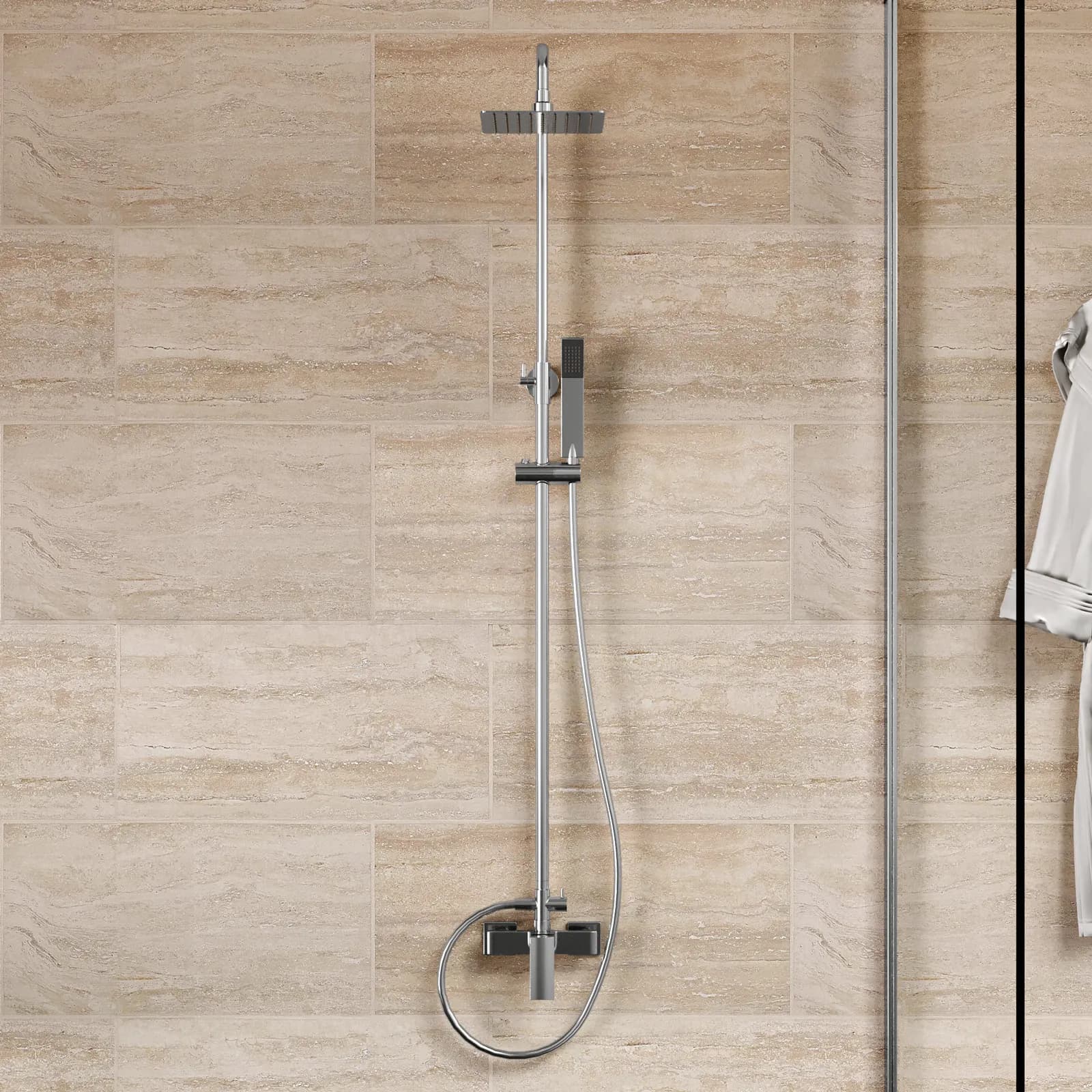 Colonna doccia 130 h cm cromo - Nikos