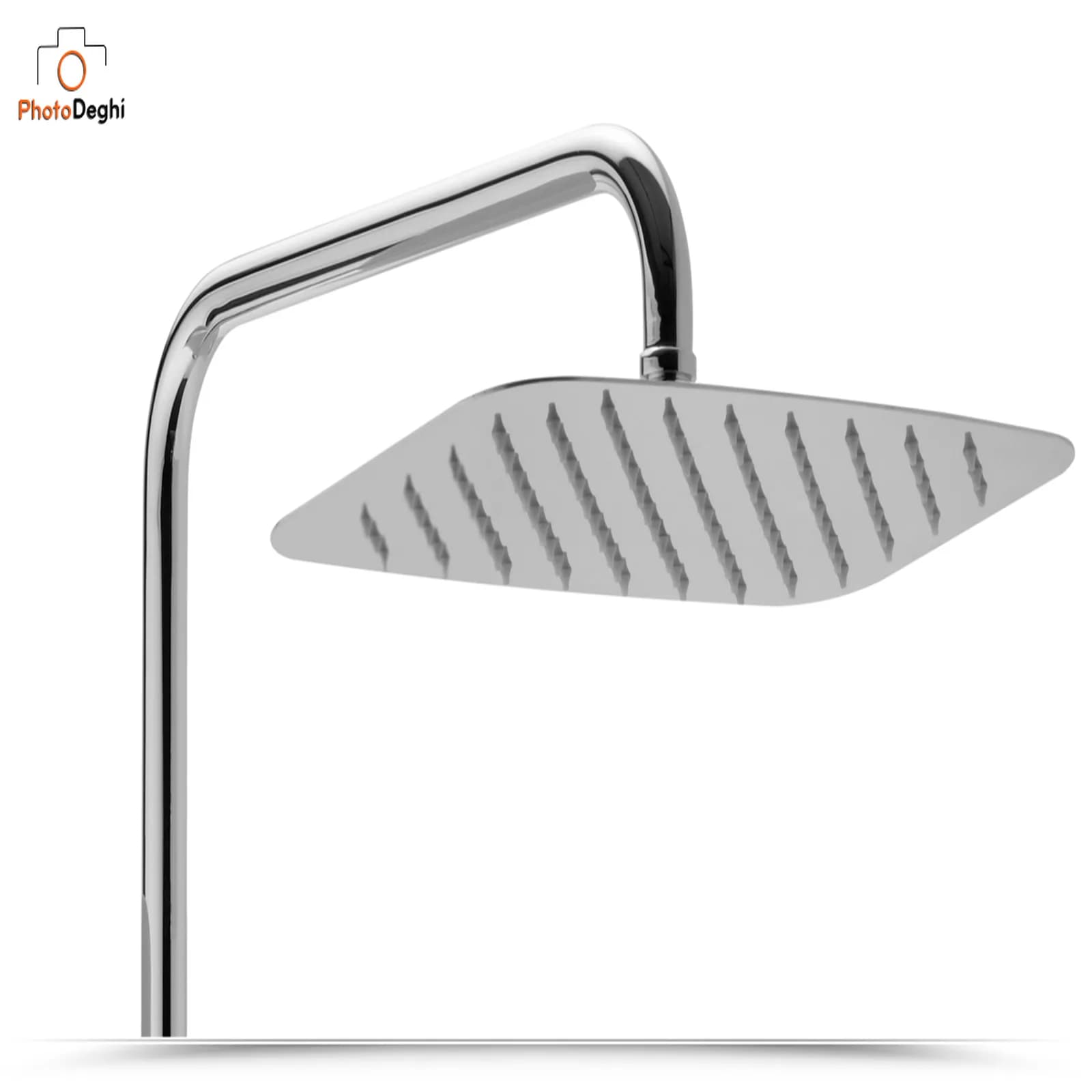 Colonna doccia con miscelatore termostatico ottone cromato design squadrato