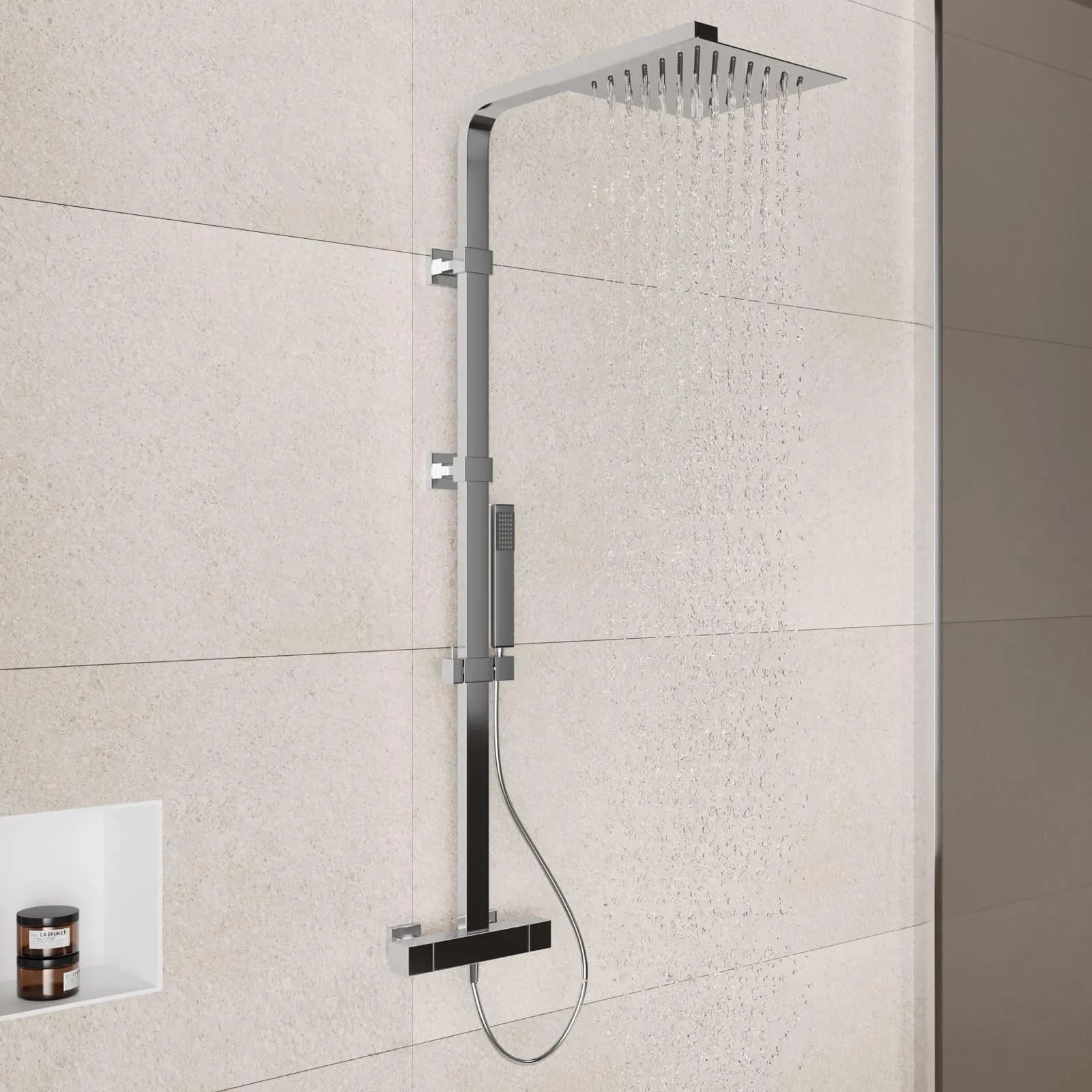 Colonna doccia Glint di Jacuzzi - Rubinetteria con miscelatore termostatico