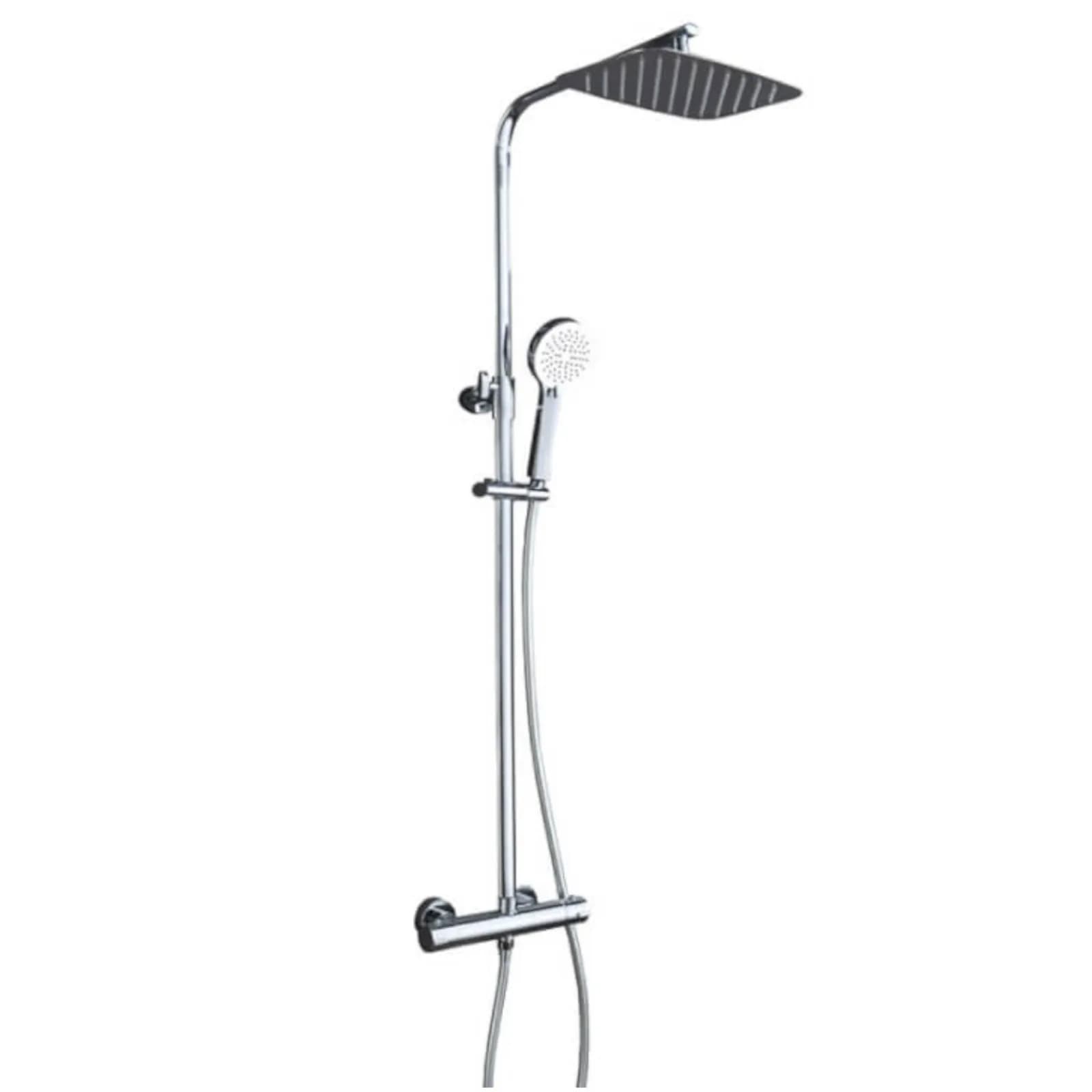 Colonna doccia telescopica 130 h cm in acciaio inox cromato - Vary