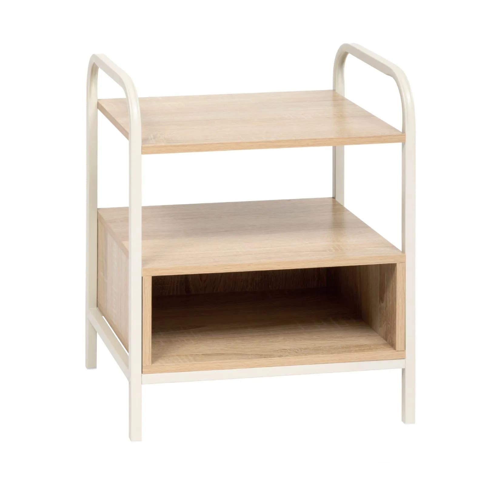 Comodino 40x50h cm in legno e acciaio beige - Sugar