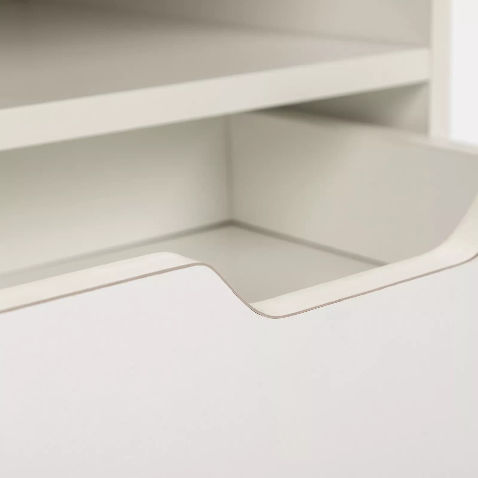 Comodino 45x40 cm in legno bianco lucido - Zylar