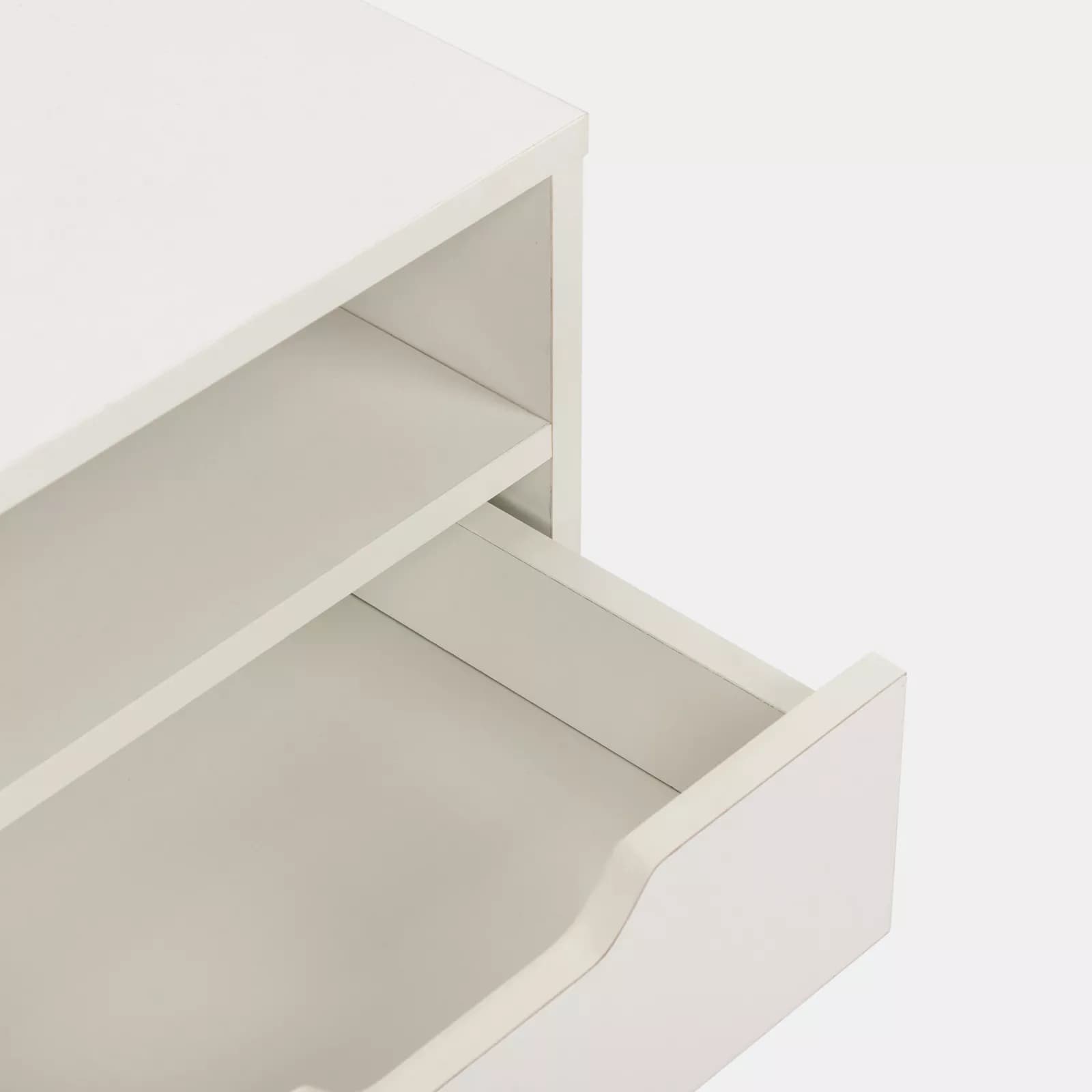 Comodino 45x40 cm in legno bianco lucido - Zylar
