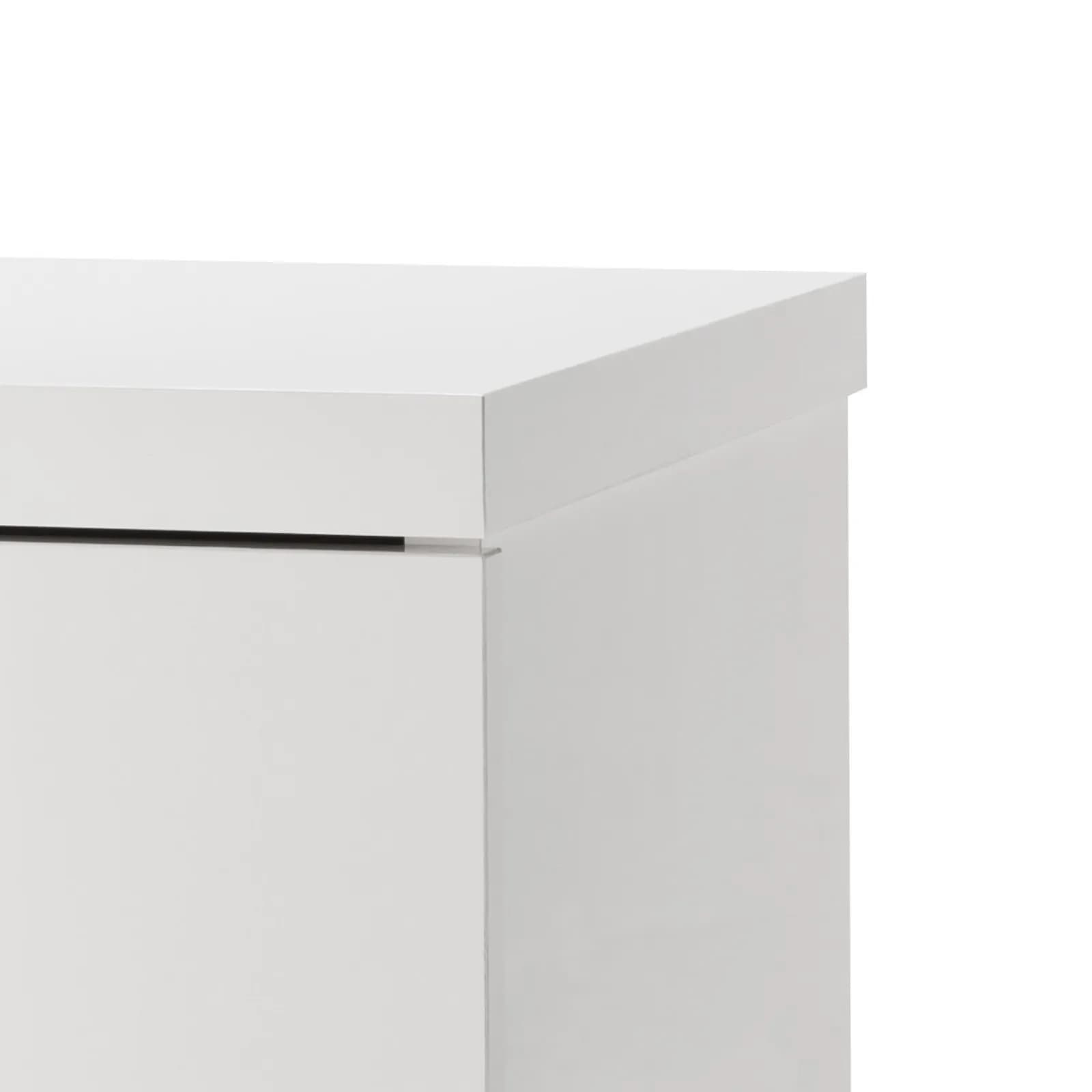 Comodino 55x41h cm filopavimento con due cassetti bianco lucido - Reina
