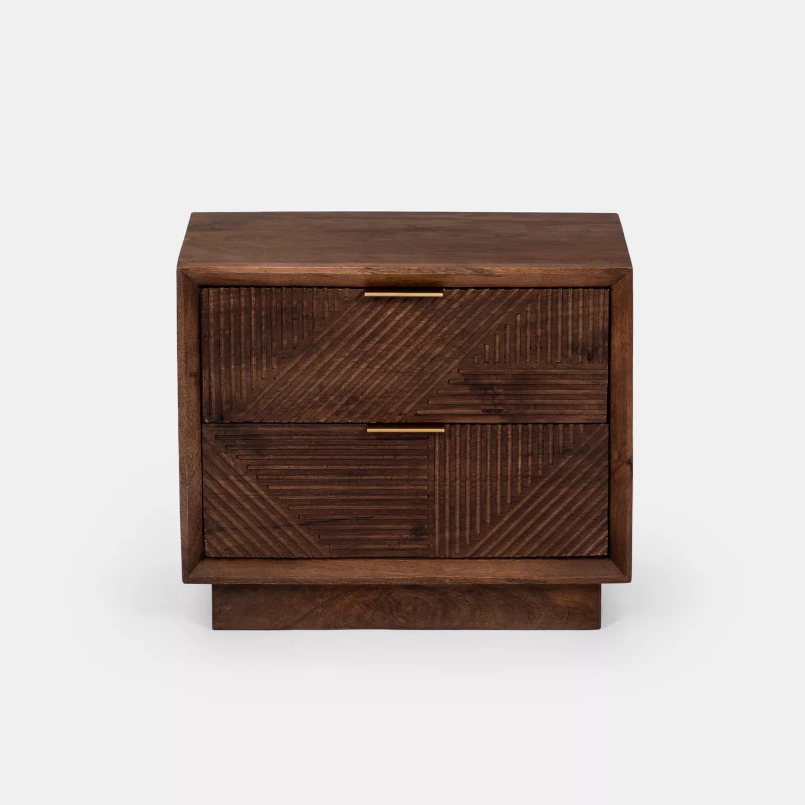 Comodino 60 cm in legno di mango cannettato - Maltese