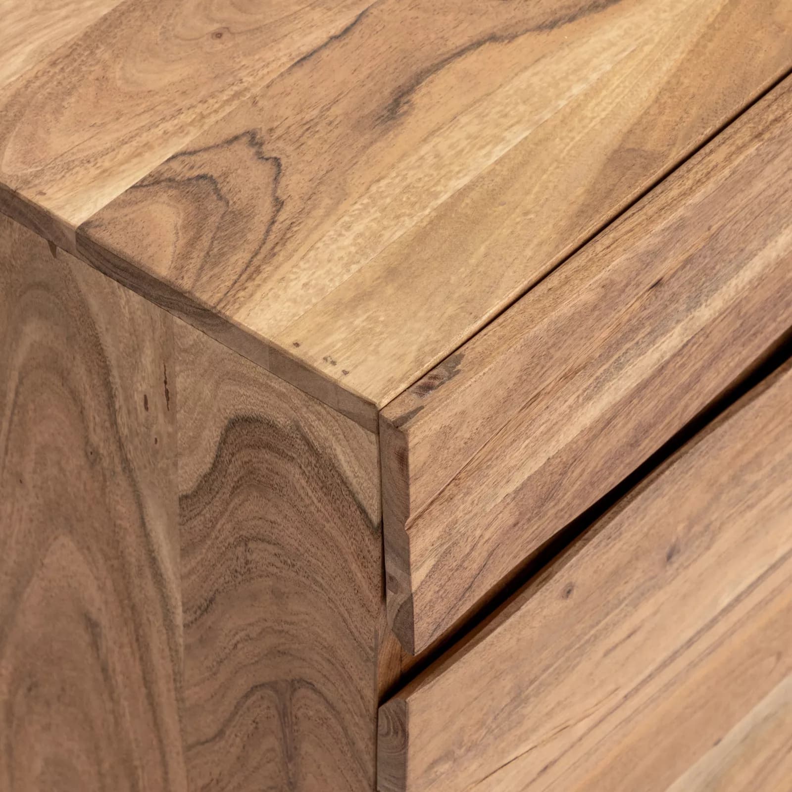 Comodino in legno 45x63h cm con anta e cassetto - Freia Acacia