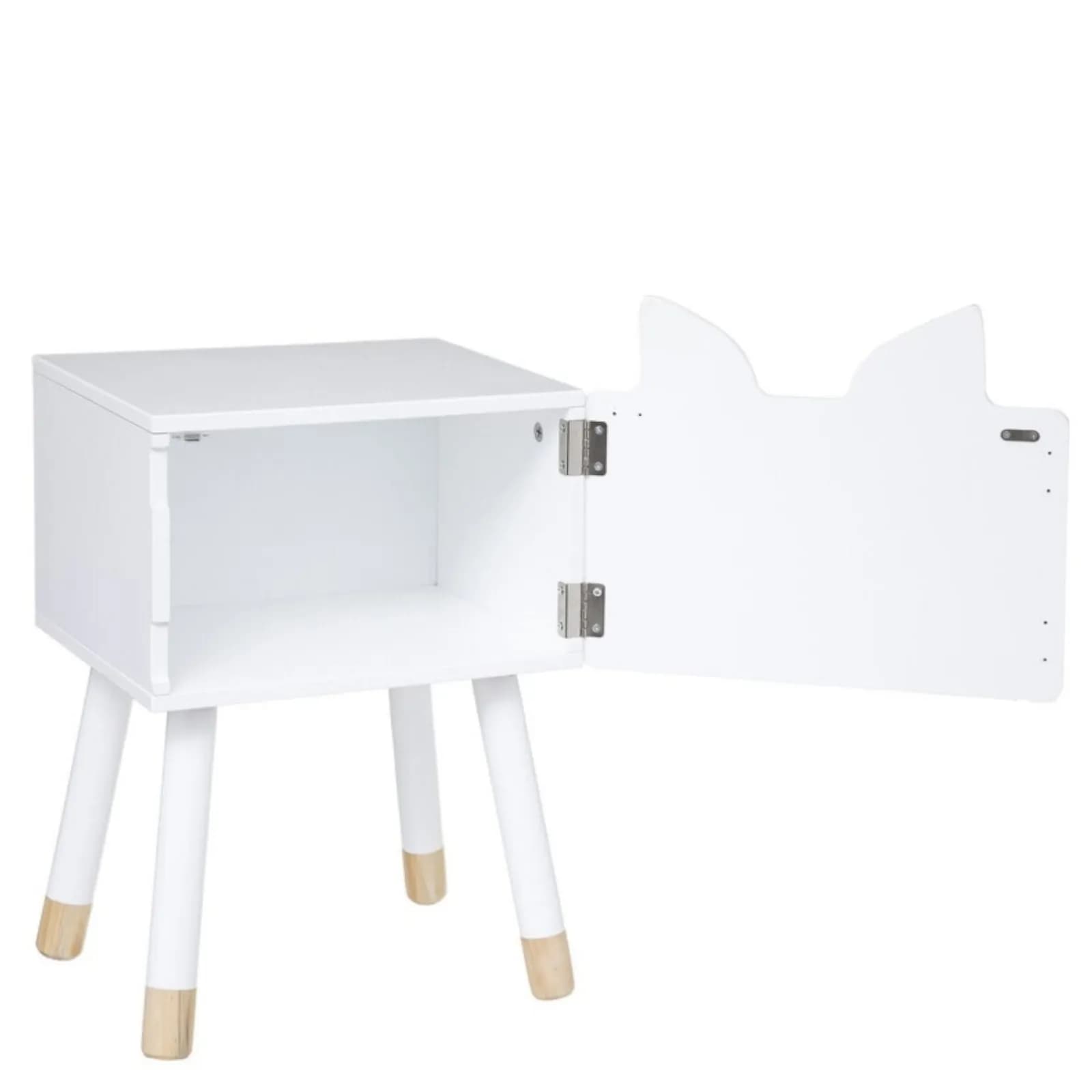 Comodino volpe per bambini 34x53h cm legno bianco - Leery Kids