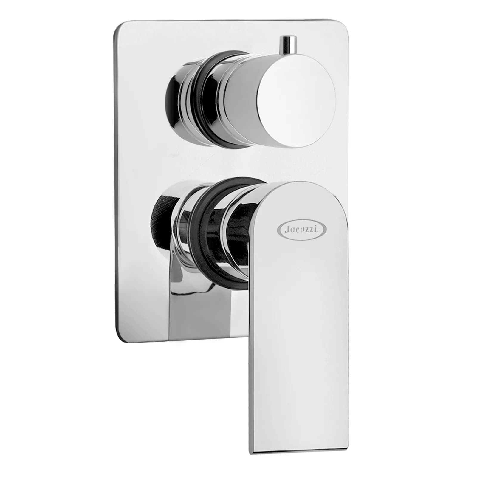 Composizione doccia Jacuzzi - Rubinetteria Plaza con braccio soffione doccino e miscelatore con deviatore