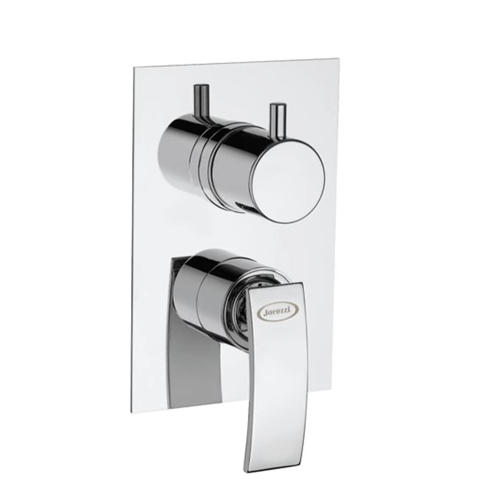 Composizione doccia Jacuzzi - Rubinetteria Ray con braccio soffione doccetta e miscelatore