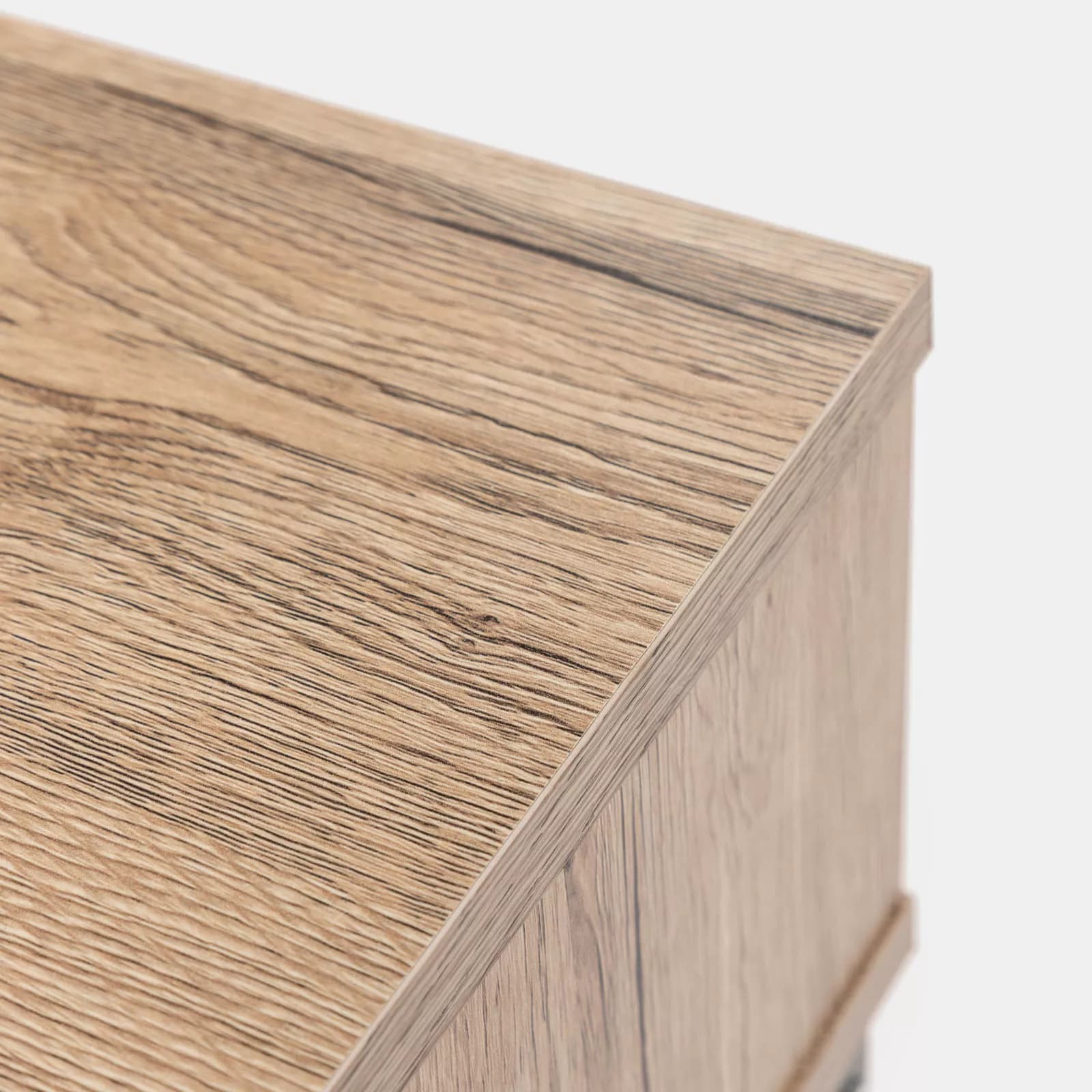 Consolle 110x80h cm in legno rovere e grigio con due cassetti - Tod