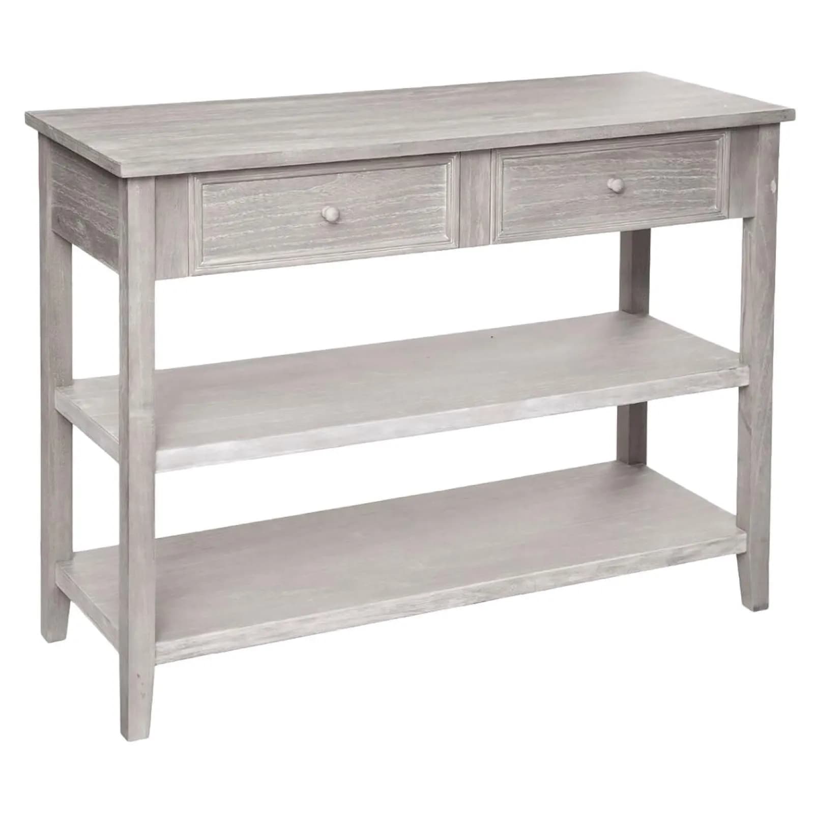 Consolle 110x85h cm effetto legno anticato con 2 cassetti - Eveline