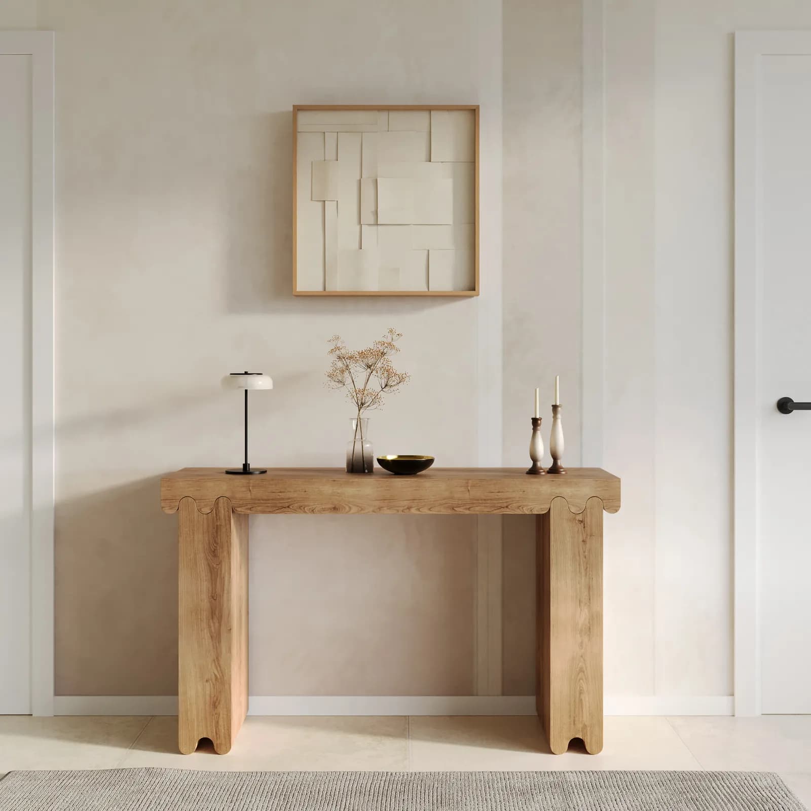 Consolle 130x35 cm in legno di mango naturale - Quintus